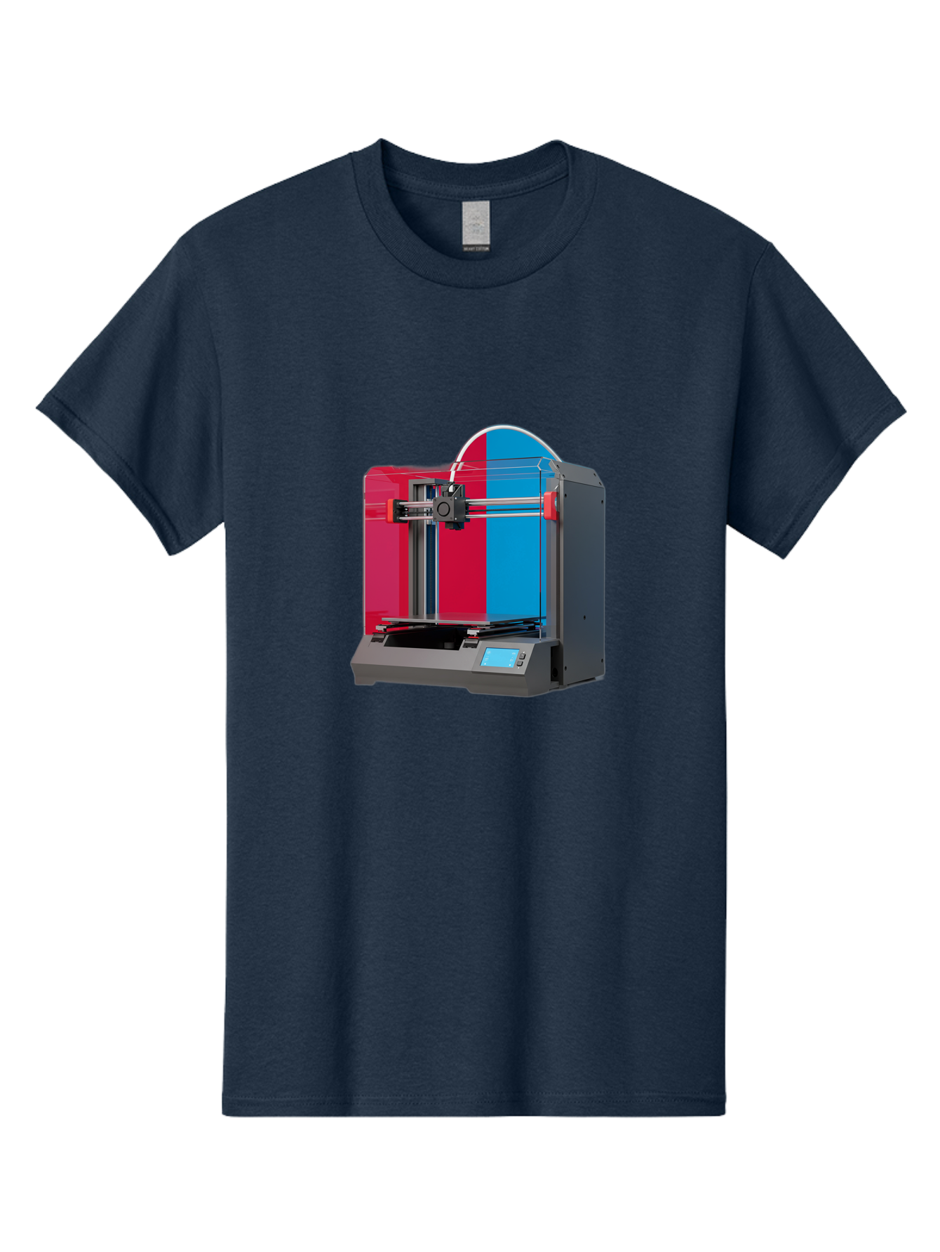 3D-Printer-16 Men'S Graphic Tee, 100% Cotton, Comfortable Casual Summer Wear, Machine Washable, 3D Printing Technology, Rapid Prototyping, Digital Fabrication, Additive Manufacturing, Printer Machine, Futuristic Design, Modern Innovation, Baa009
