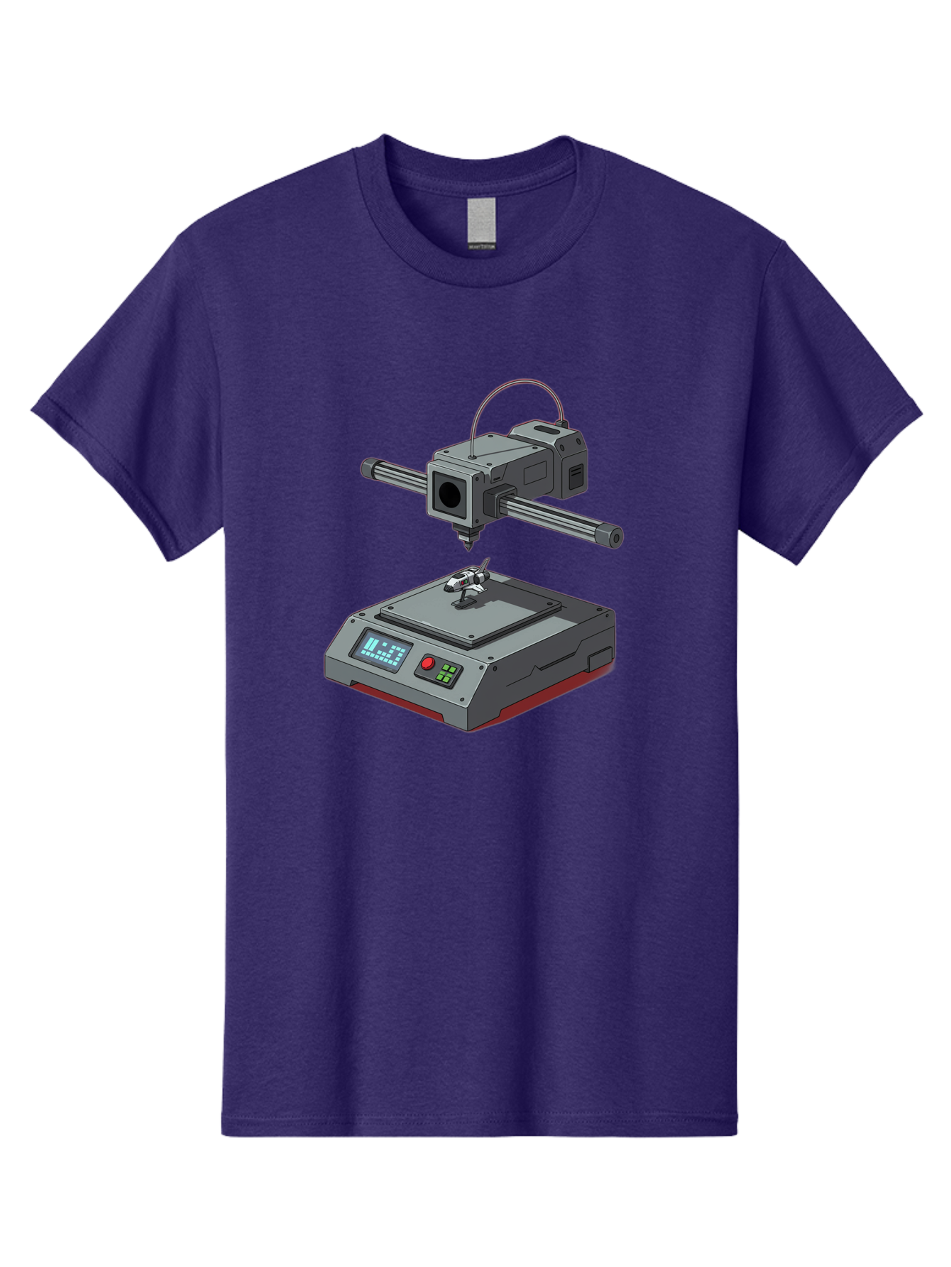 3D-Printer-17 Men'S Graphic Tee, 100% Cotton, Comfortable Casual Summer Wear, Machine Washable, 3D Printing Technology, Rapid Prototyping, Digital Fabrication, Additive Manufacturing, Futuristic Design, Robotic Arm, Cutting-Edge Innovation, Baa010
