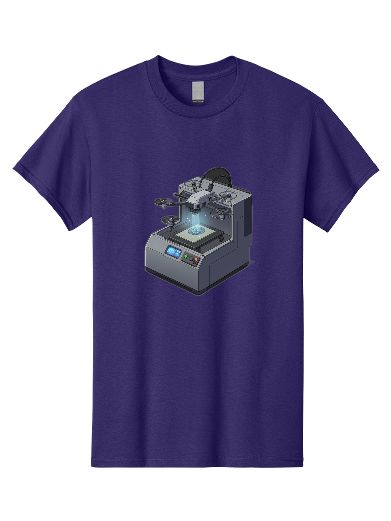 3D-Printer-20 Men'S Graphic Tee, 100% Cotton, Comfortable Casual Summer Wear, Machine Washable, 3D Printing Technology, Futuristic Design, Digital Fabrication, Rapid Prototyping, Additive Manufacturing, Drone Assembly, Robotic Arms, Baa014