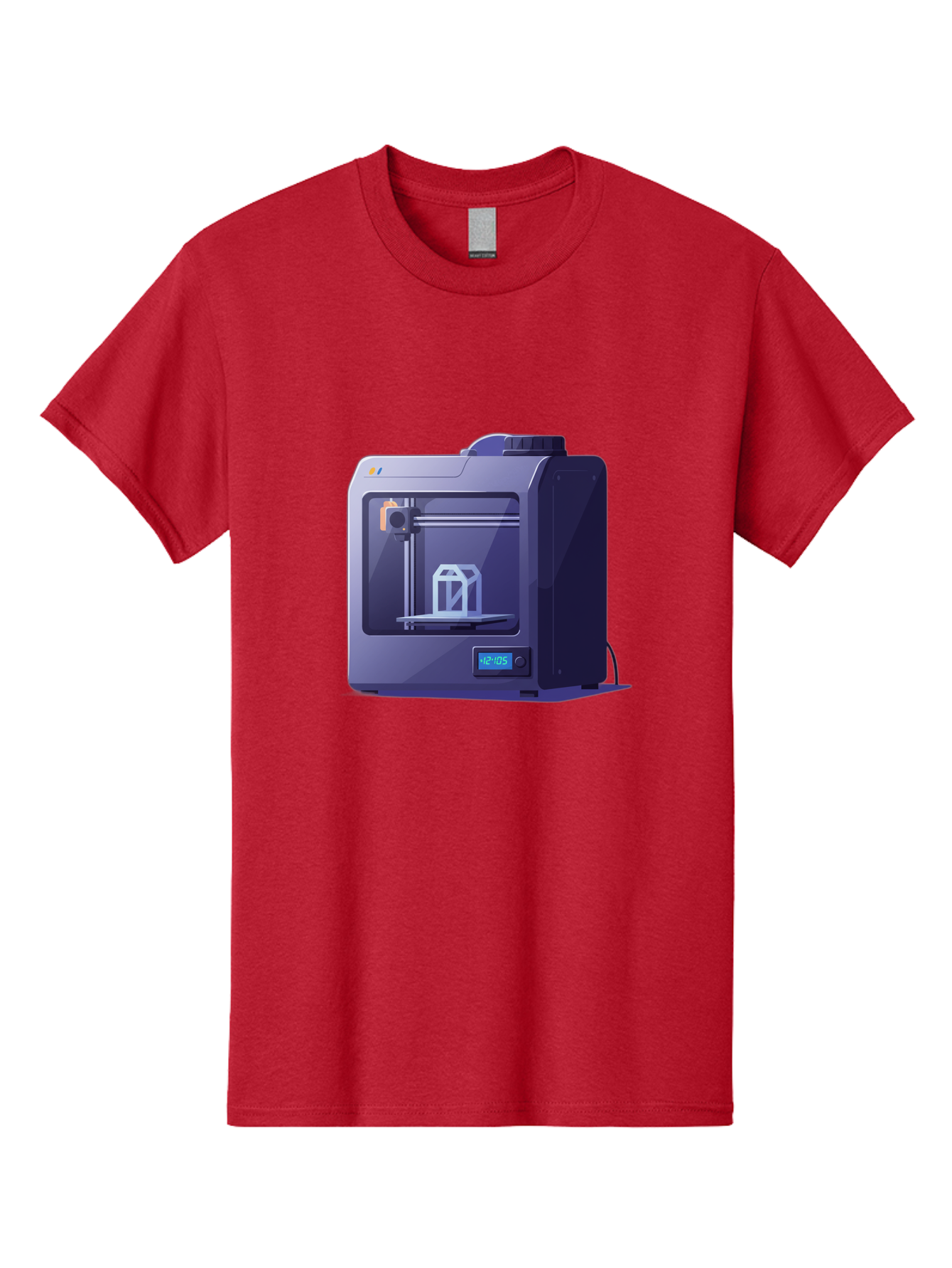 3D-Printer-31 Men'S Graphic Tee, 100% Cotton, Comfortable Casual Summer Wear, Machine Washable, 3D Printing Technology, Additive Manufacturing, Digital Fabrication, 3D Modeling, Prototyping, Product Design, 3D Printing Process, 12:10:51 Baa026