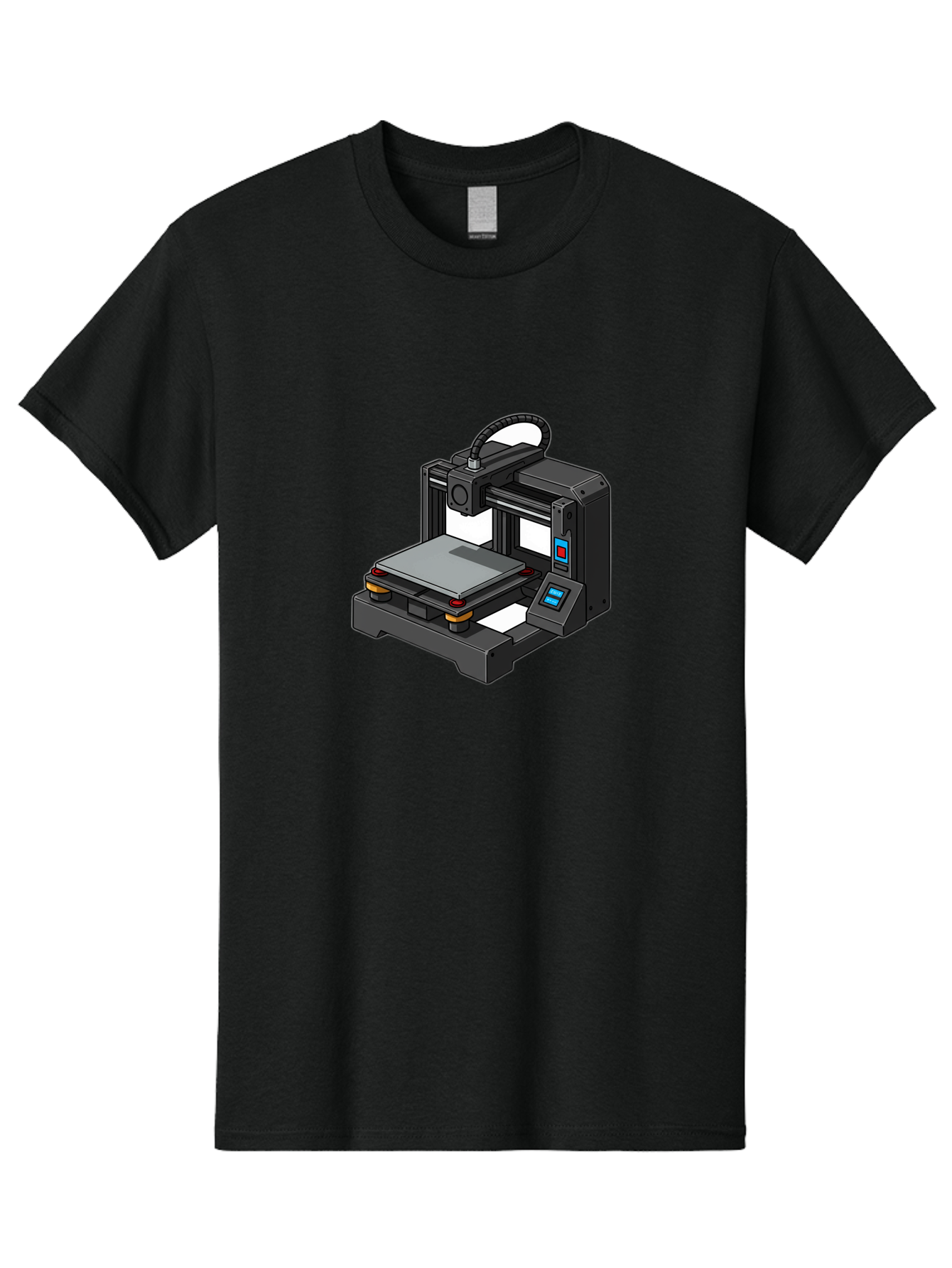 3D-Printer-32 Men'S Graphic Tee, 100% Cotton, Comfortable Casual Summer Wear, Machine Washable, 3D Printing Technology, Additive Manufacturing, Digital Fabrication, Rapid Prototyping, 3D Modeling, Printer Control Panel Baa027