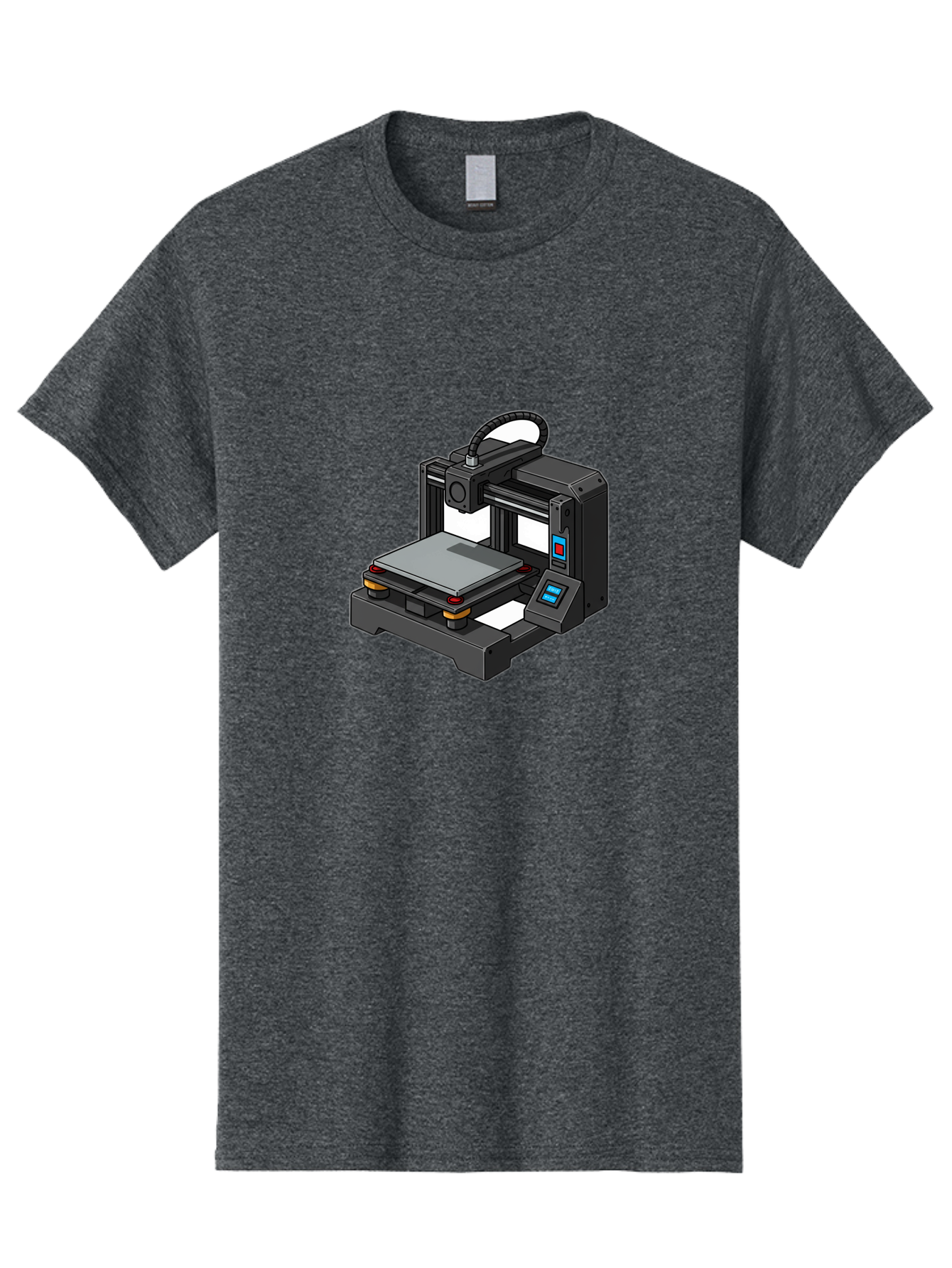 3D-Printer-32 Men'S Graphic Tee, 100% Cotton, Comfortable Casual Summer Wear, Machine Washable, 3D Printing Technology, Additive Manufacturing, Digital Fabrication, Rapid Prototyping, 3D Modeling, Printer Control Panel Baa027