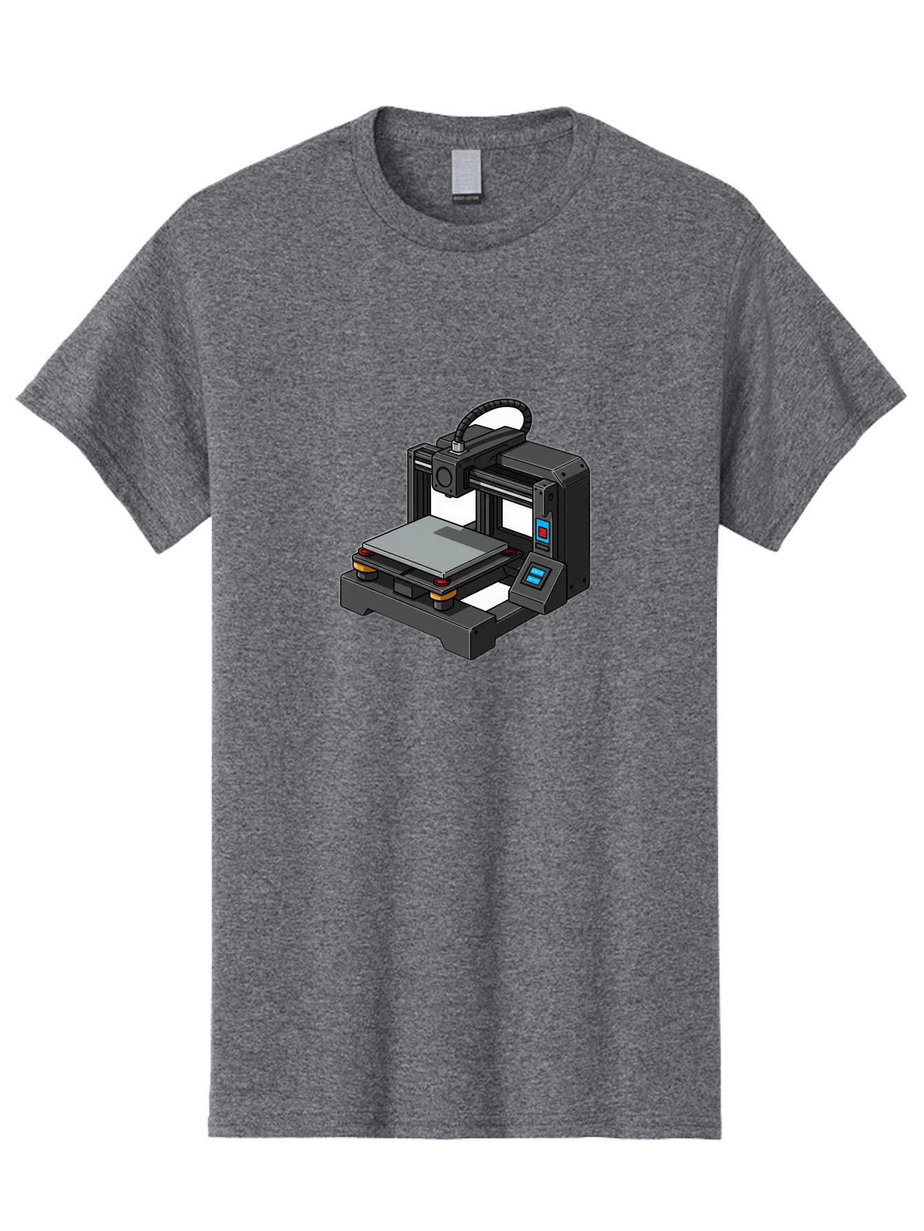 3D-Printer-32 Men'S Graphic Tee, 100% Cotton, Comfortable Casual Summer Wear, Machine Washable, 3D Printing Technology, Additive Manufacturing, Digital Fabrication, Rapid Prototyping, 3D Modeling, Printer Control Panel Baa027
