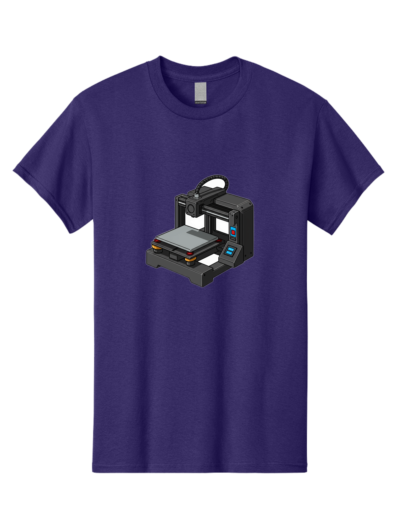 3D-Printer-32 Men'S Graphic Tee, 100% Cotton, Comfortable Casual Summer Wear, Machine Washable, 3D Printing Technology, Additive Manufacturing, Digital Fabrication, Rapid Prototyping, 3D Modeling, Printer Control Panel Baa027