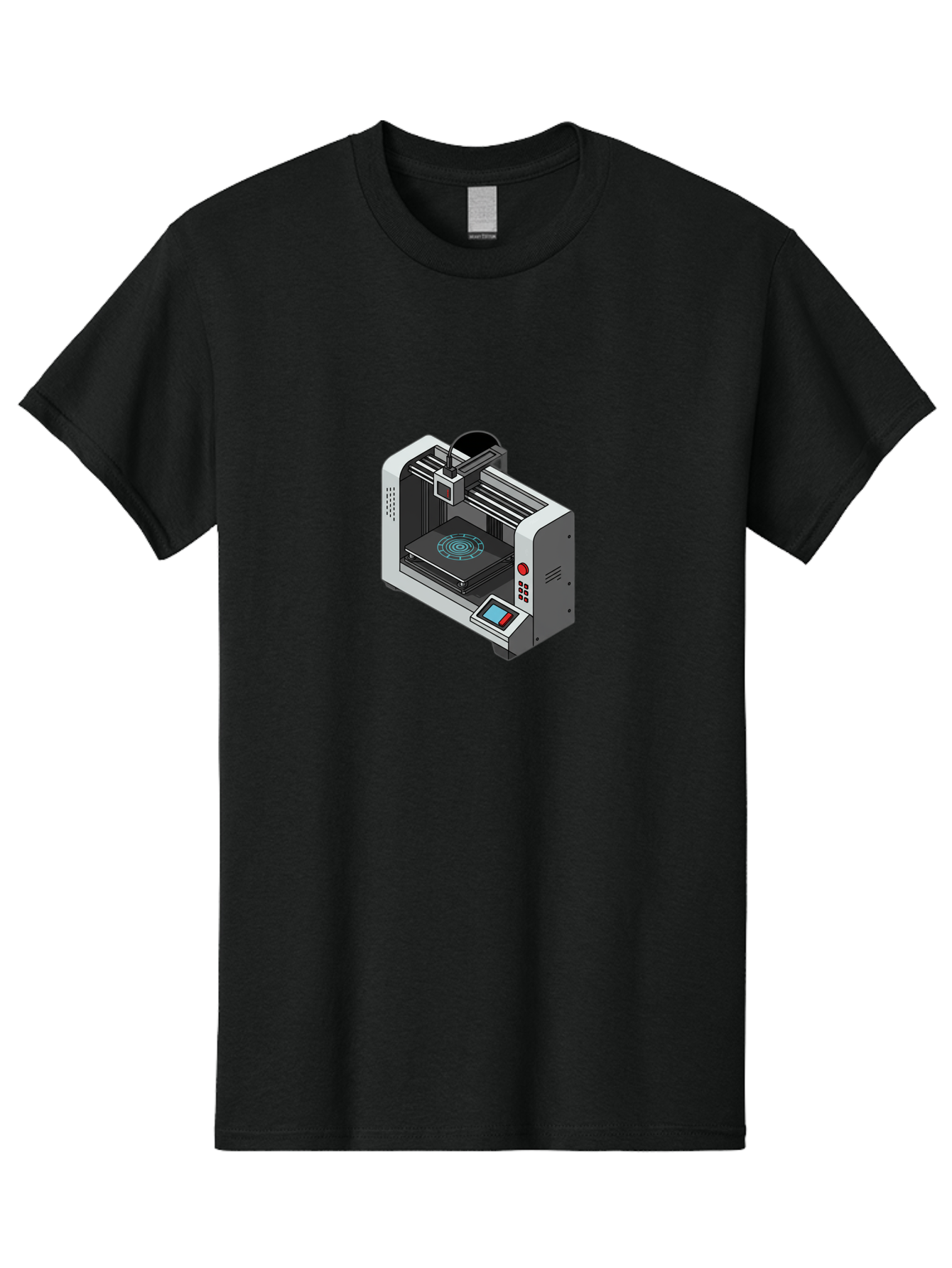 3D-Printer-33 Men'S Graphic Tee, 100% Cotton, Comfortable Casual Summer Wear, Machine Washable, 3D Printing Technology, Additive Manufacturing, Digital Fabrication, Rapid Prototyping, Industrial Design, Futuristic Machinery, Baa028