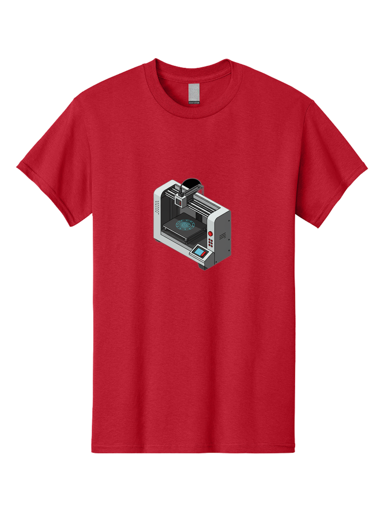 3D-Printer-33 Men'S Graphic Tee, 100% Cotton, Comfortable Casual Summer Wear, Machine Washable, 3D Printing Technology, Additive Manufacturing, Digital Fabrication, Rapid Prototyping, Industrial Design, Futuristic Machinery, Baa028