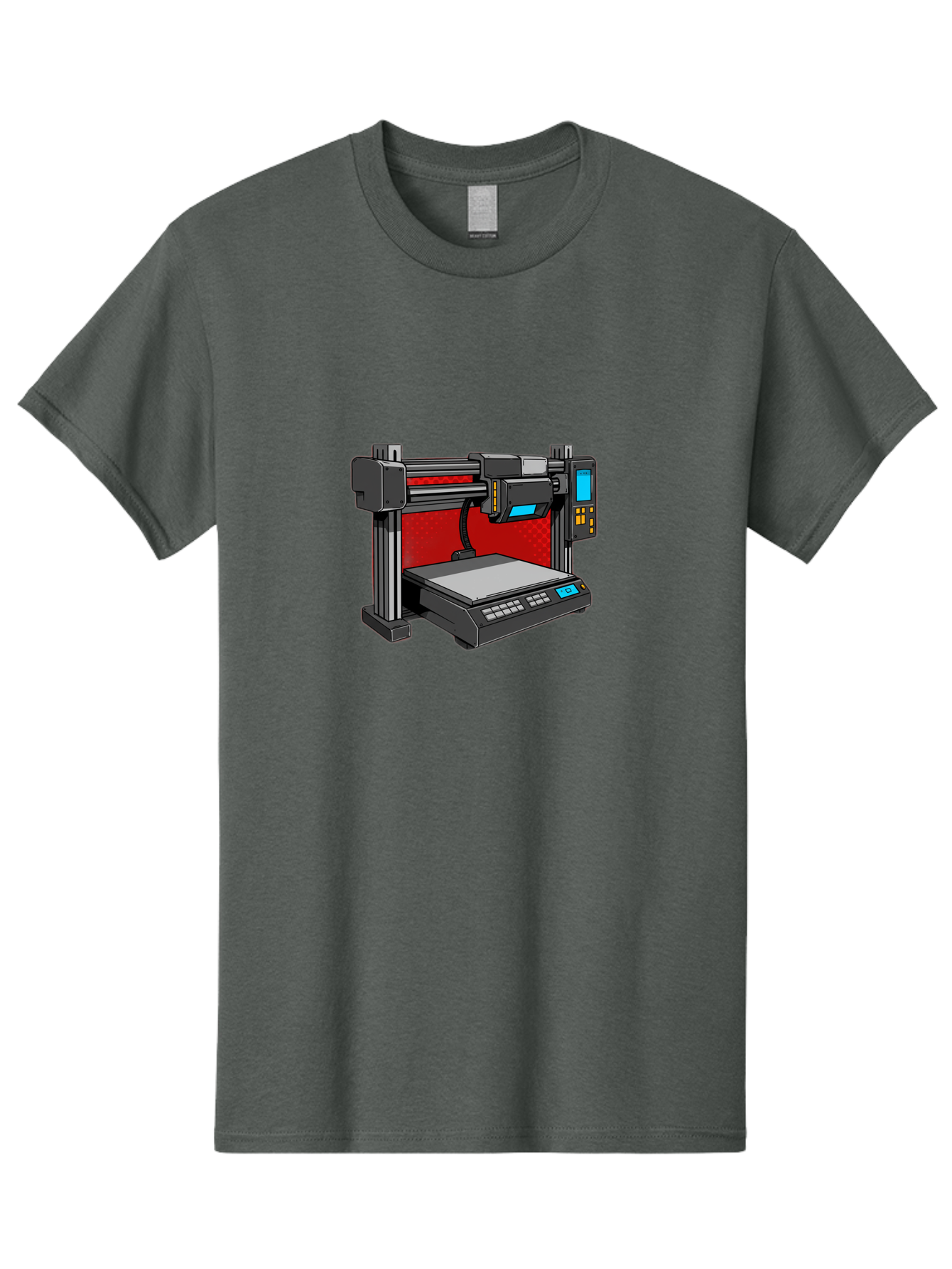 3D-Printer-34 Men'S Graphic Tee, 100% Cotton, Comfortable Casual Summer Wear, Machine Washable, 3D Printing Technology, Additive Manufacturing, Futuristic Machine, Digital Fabrication, Precise Printing, Industrial Design, Baa029