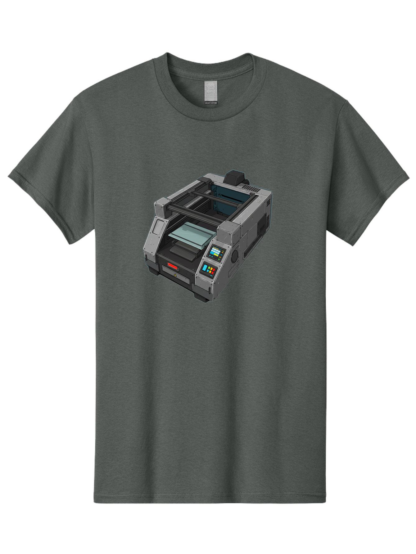 3D-Printer-35 Men'S Graphic Tee, 100% Cotton, Comfortable Casual Summer Wear, Machine Washable, 3D Printing Technology, Futuristic Printer, Digital Fabrication, Advanced Manufacturing, Printer Control Panel, Printing Process, Baa030