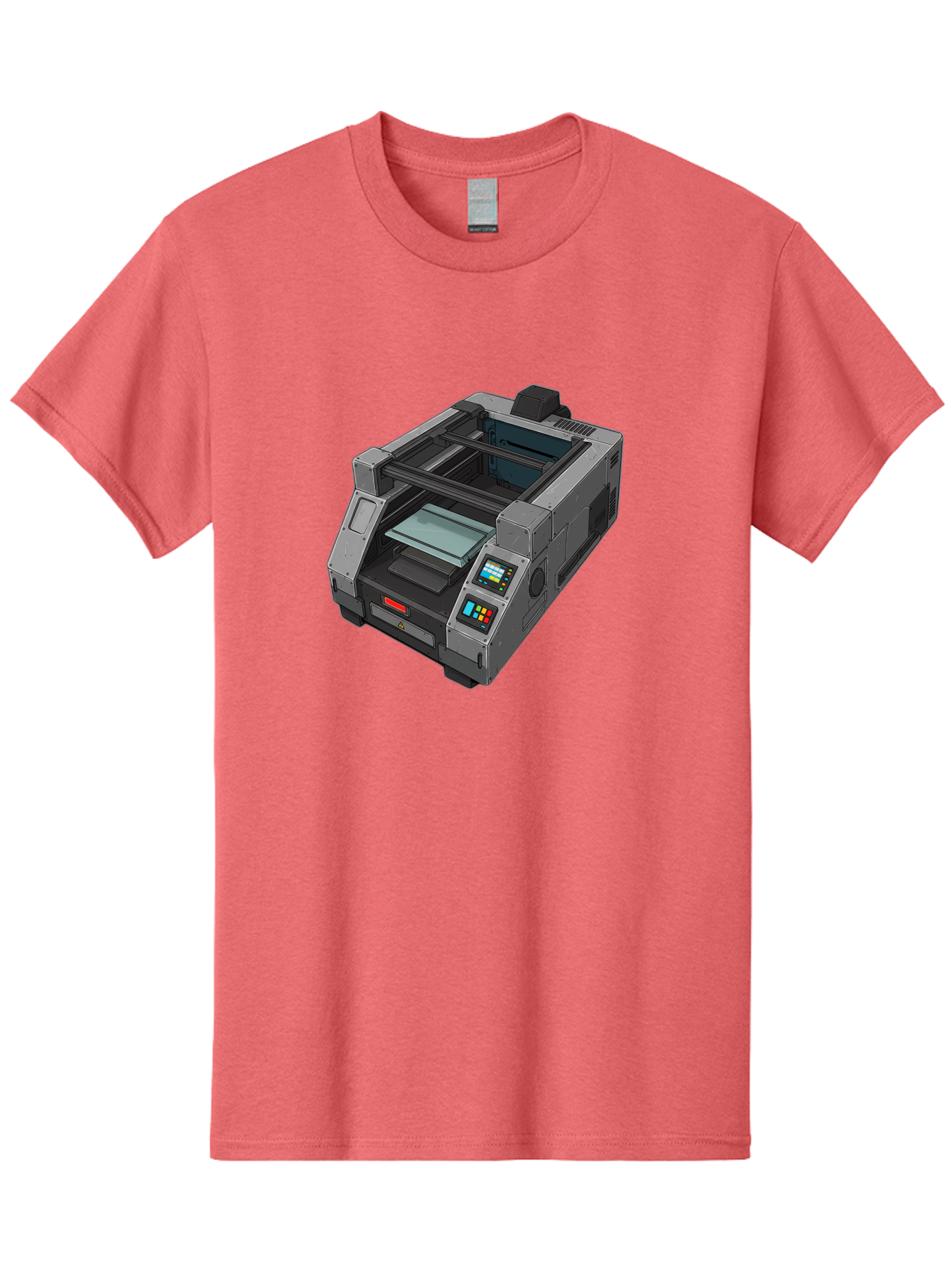 3D-Printer-35 Men'S Graphic Tee, 100% Cotton, Comfortable Casual Summer Wear, Machine Washable, 3D Printing Technology, Futuristic Printer, Digital Fabrication, Advanced Manufacturing, Printer Control Panel, Printing Process, Baa030