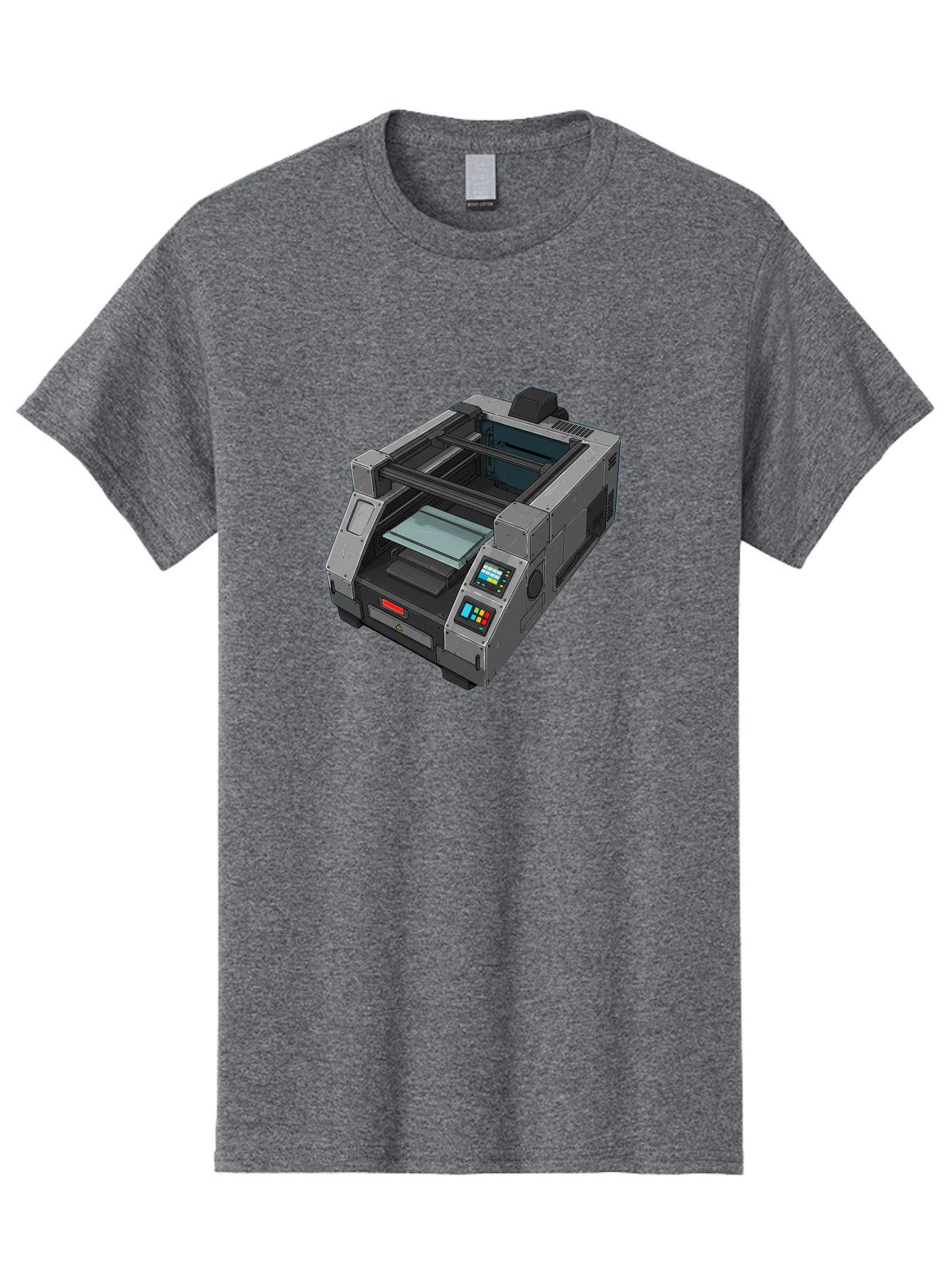 3D-Printer-35 Men'S Graphic Tee, 100% Cotton, Comfortable Casual Summer Wear, Machine Washable, 3D Printing Technology, Futuristic Printer, Digital Fabrication, Advanced Manufacturing, Printer Control Panel, Printing Process, Baa030