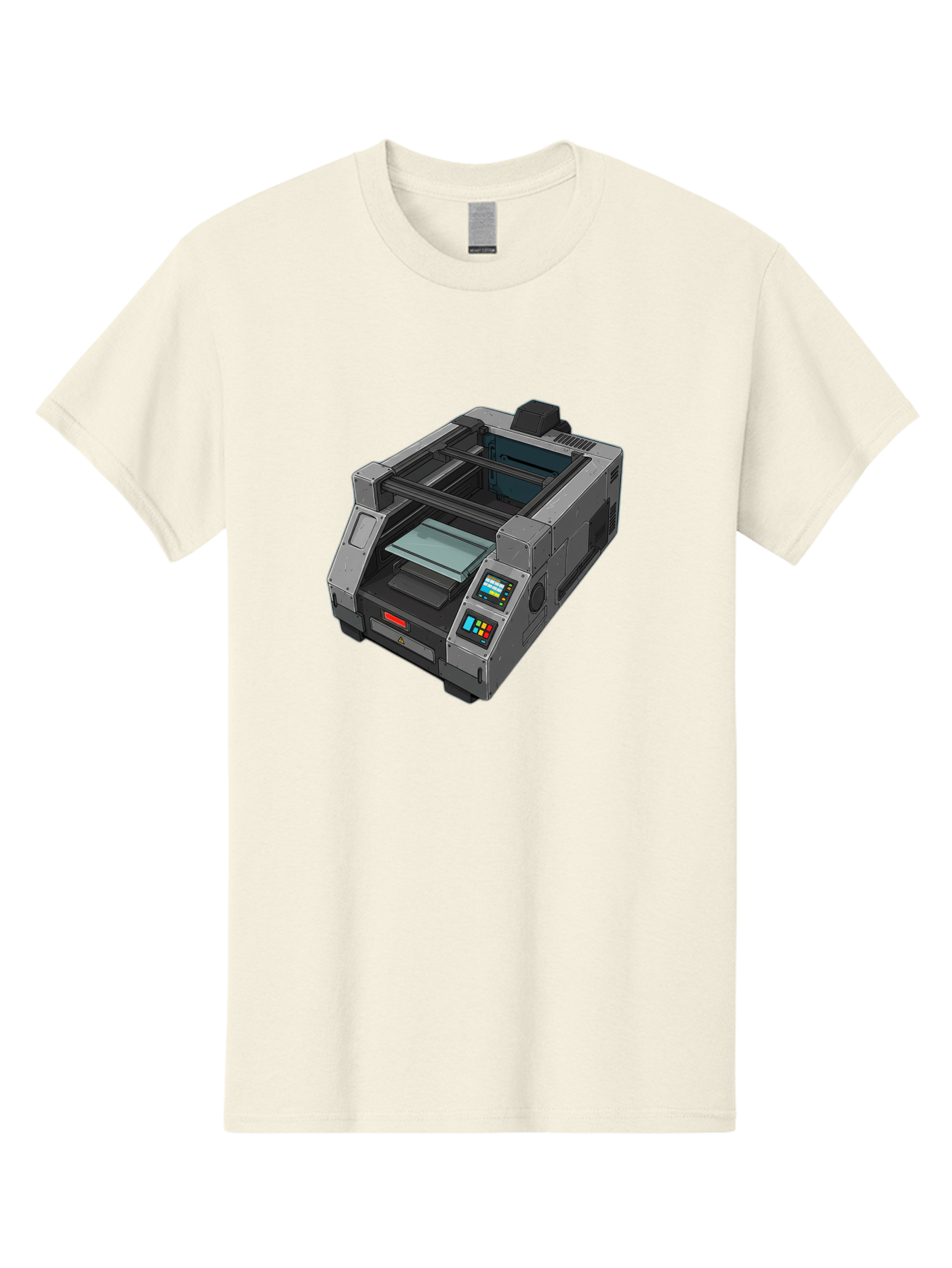 3D-Printer-35 Men'S Graphic Tee, 100% Cotton, Comfortable Casual Summer Wear, Machine Washable, 3D Printing Technology, Futuristic Printer, Digital Fabrication, Advanced Manufacturing, Printer Control Panel, Printing Process, Baa030