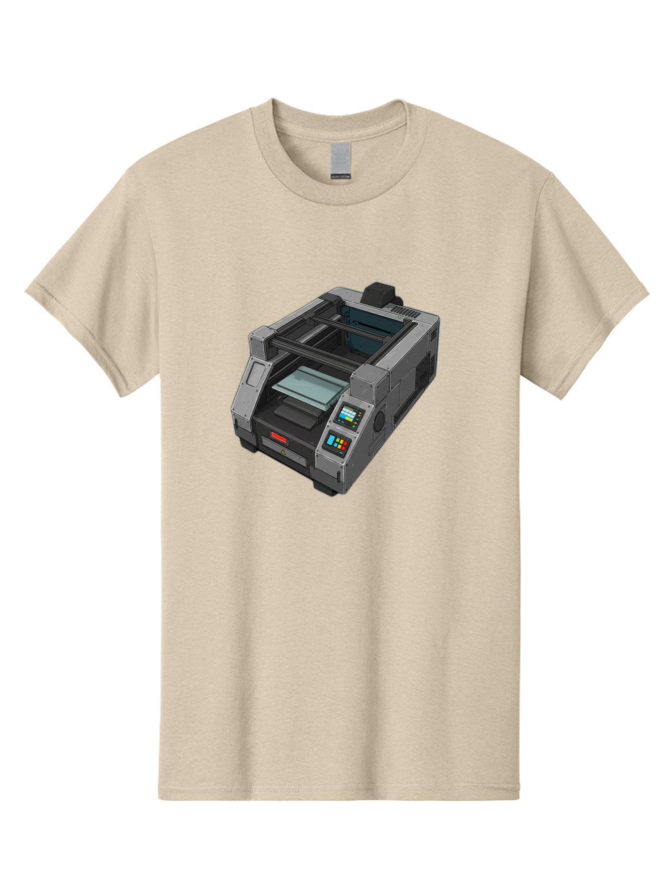 3D-Printer-35 Men'S Graphic Tee, 100% Cotton, Comfortable Casual Summer Wear, Machine Washable, 3D Printing Technology, Futuristic Printer, Digital Fabrication, Advanced Manufacturing, Printer Control Panel, Printing Process, Baa030