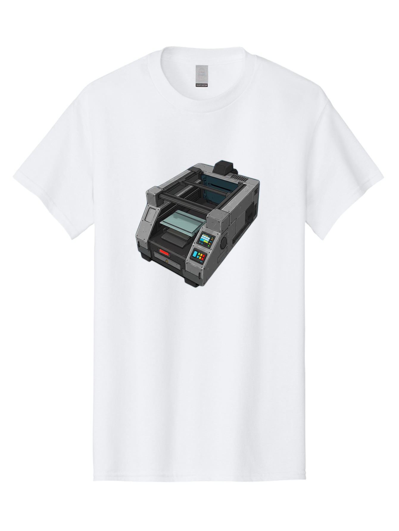 3D-Printer-35 Men'S Graphic Tee, 100% Cotton, Comfortable Casual Summer Wear, Machine Washable, 3D Printing Technology, Futuristic Printer, Digital Fabrication, Advanced Manufacturing, Printer Control Panel, Printing Process, Baa030