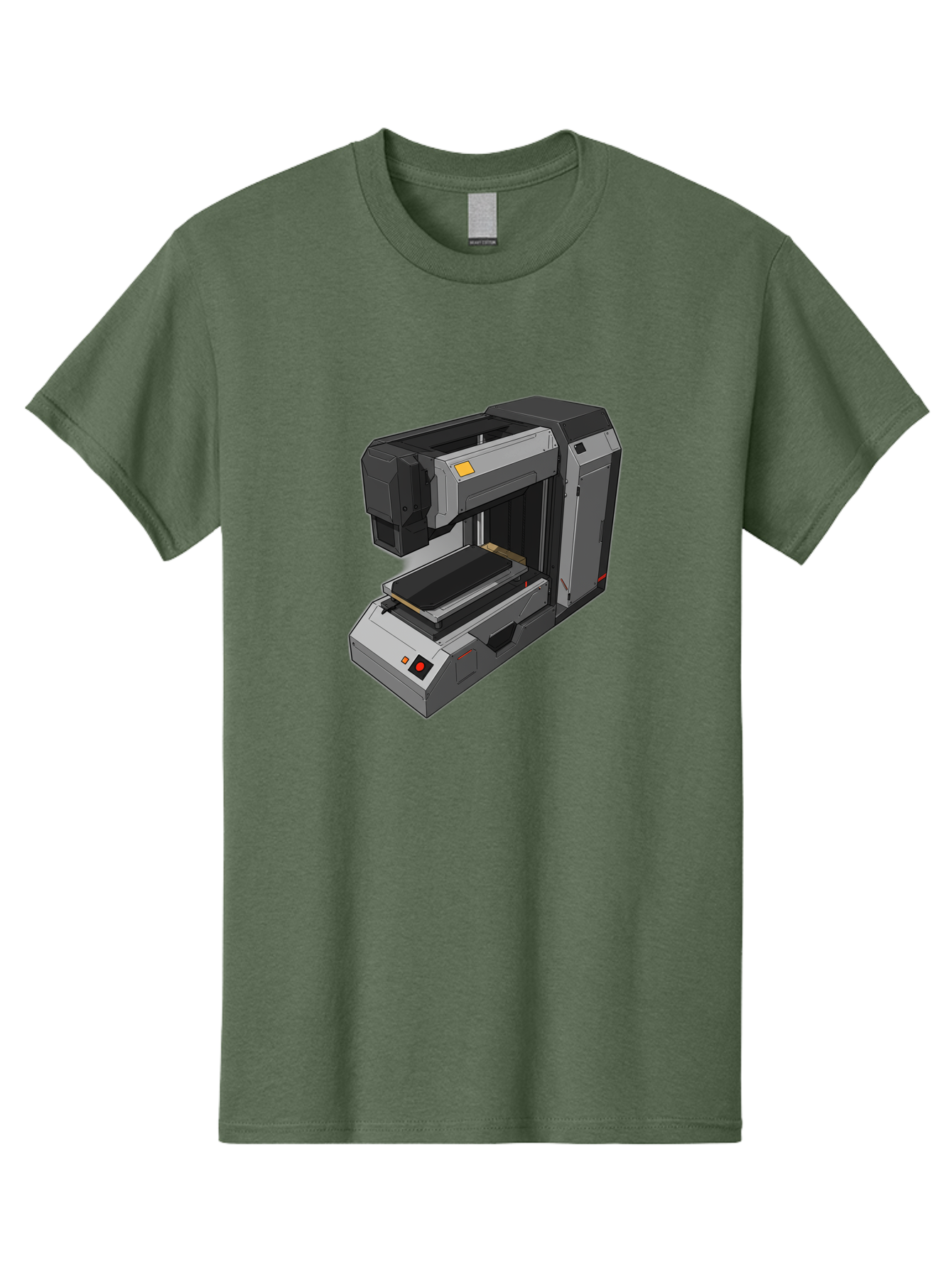 3D-Printer-41 Men'S Graphic Tee, 100% Cotton, Comfortable Casual Summer Wear, Machine Washable, 3D Printing Technology, Digital Fabrication, Additive Manufacturing, Printer Design, Futuristic Machinery, Modern Innovation, 3D Modeling, Baa037