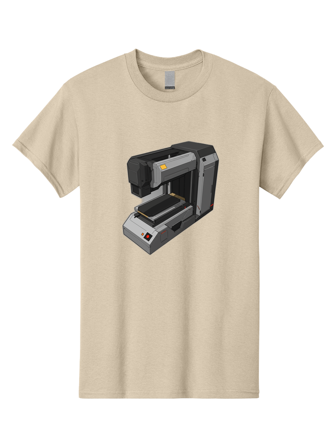 3D-Printer-41 Men'S Graphic Tee, 100% Cotton, Comfortable Casual Summer Wear, Machine Washable, 3D Printing Technology, Digital Fabrication, Additive Manufacturing, Printer Design, Futuristic Machinery, Modern Innovation, 3D Modeling, Baa037