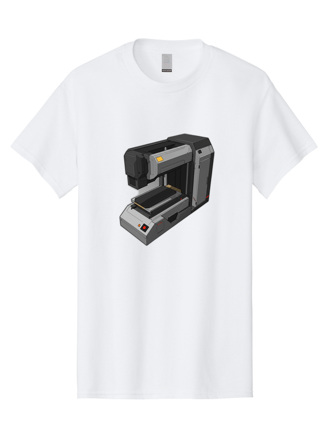 3D-Printer-41 Men'S Graphic Tee, 100% Cotton, Comfortable Casual Summer Wear, Machine Washable, 3D Printing Technology, Digital Fabrication, Additive Manufacturing, Printer Design, Futuristic Machinery, Modern Innovation, 3D Modeling, Baa037
