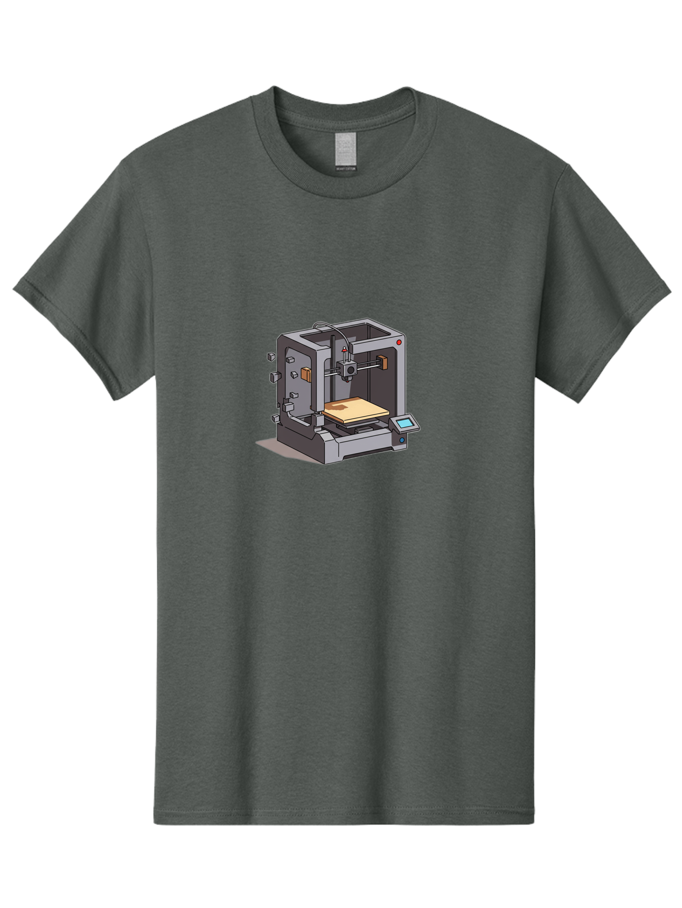 3D-Printer-5 Men'S Graphic Tee, 100% Cotton, Comfortable Casual Summer Wear, Machine Washable, 3D Printing Technology, Additive Manufacturing, Digital Fabrication, Prototyping, Product Design, 3D Modeling, Industrial Production, Baa039