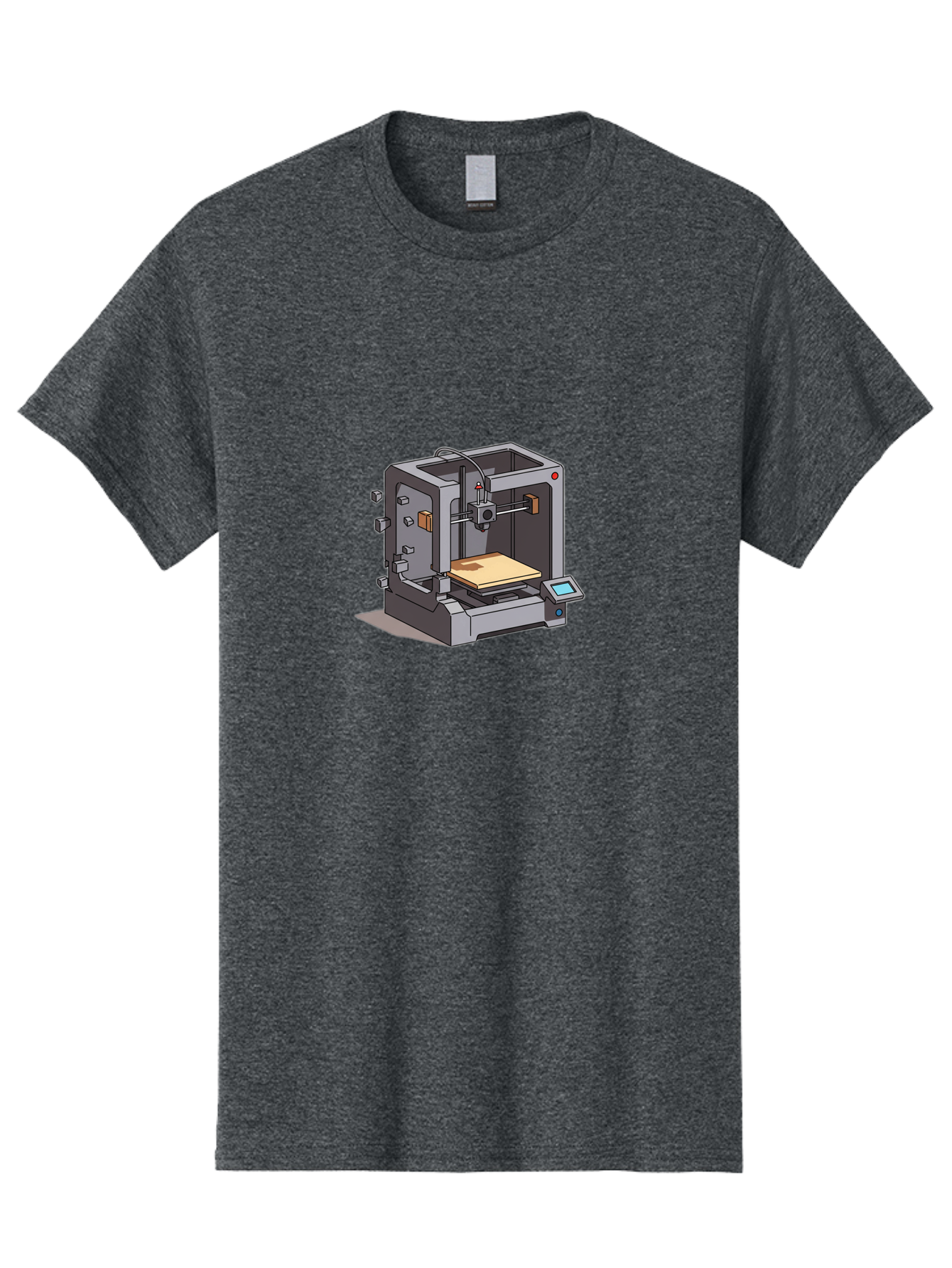 3D-Printer-5 Men'S Graphic Tee, 100% Cotton, Comfortable Casual Summer Wear, Machine Washable, 3D Printing Technology, Additive Manufacturing, Digital Fabrication, Prototyping, Product Design, 3D Modeling, Industrial Production, Baa039
