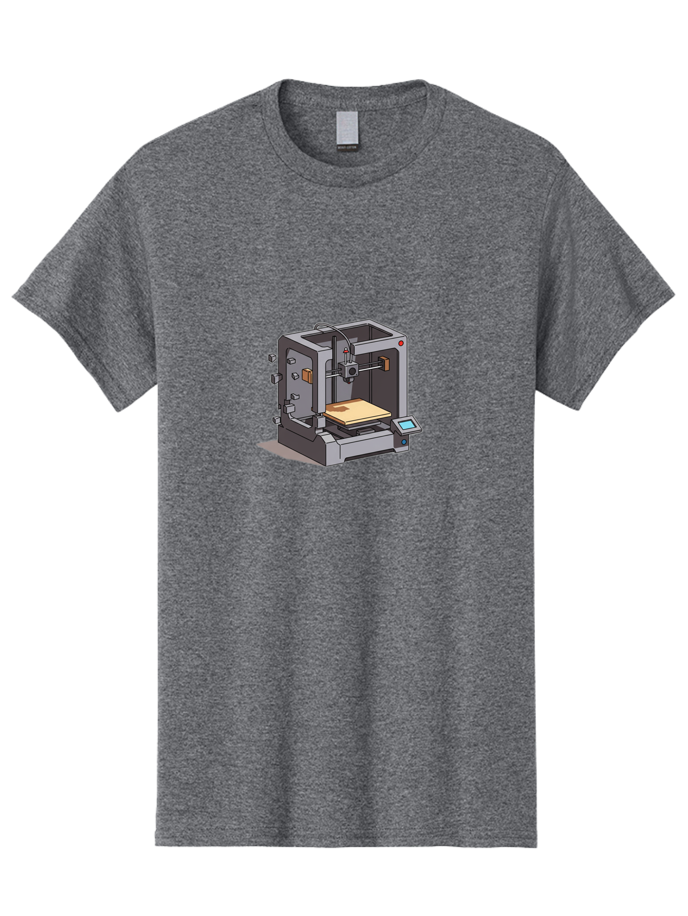 3D-Printer-5 Men'S Graphic Tee, 100% Cotton, Comfortable Casual Summer Wear, Machine Washable, 3D Printing Technology, Additive Manufacturing, Digital Fabrication, Prototyping, Product Design, 3D Modeling, Industrial Production, Baa039