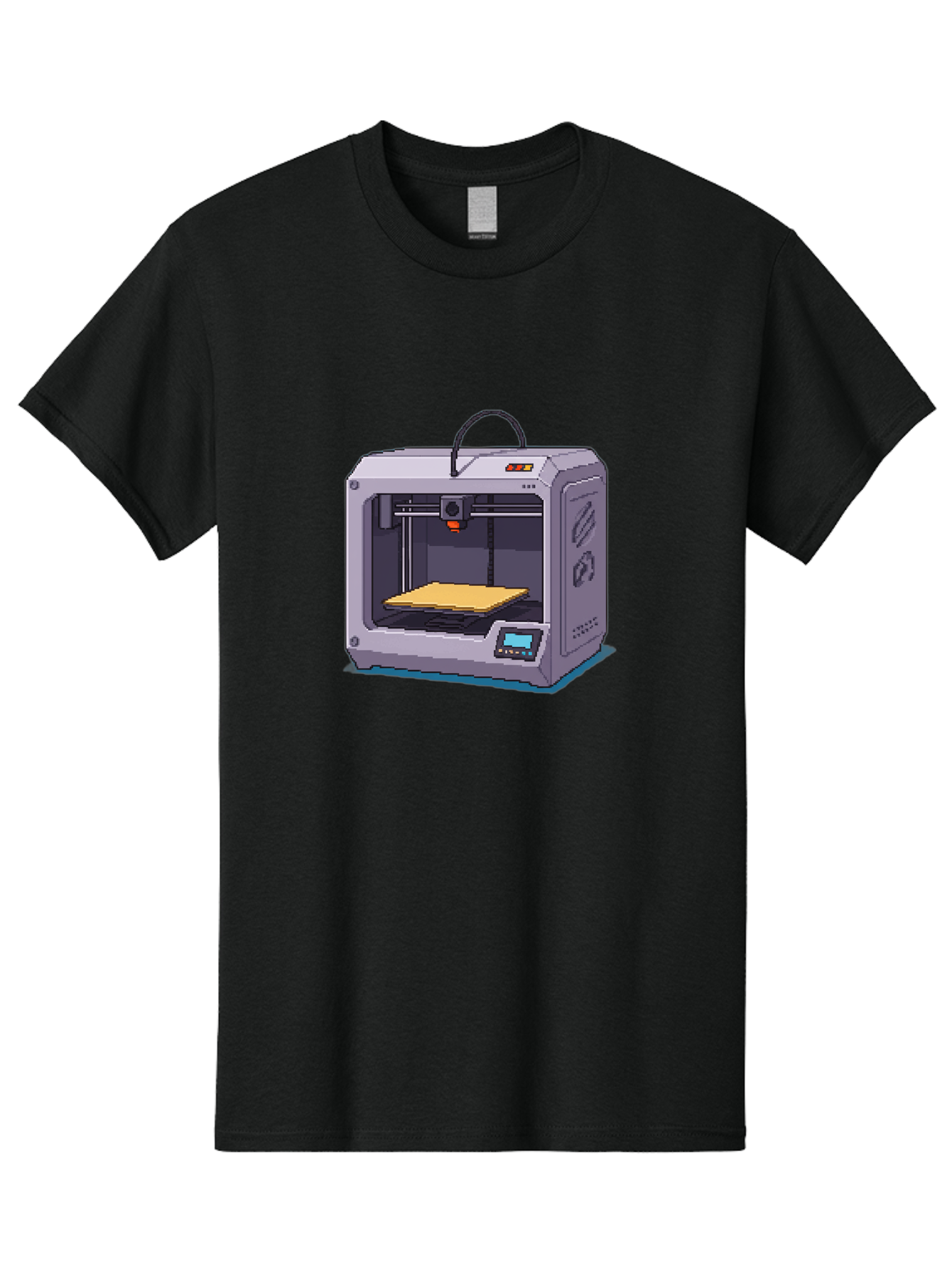 3D-Printer-7 Men'S Graphic Tee, 100% Cotton, Comfortable Casual Summer Wear, Machine Washable, 3D Printing Technology, Additive Manufacturing, Digital Fabrication, Rapid Prototyping, Layered Printing, Futuristic Innovation Baa041