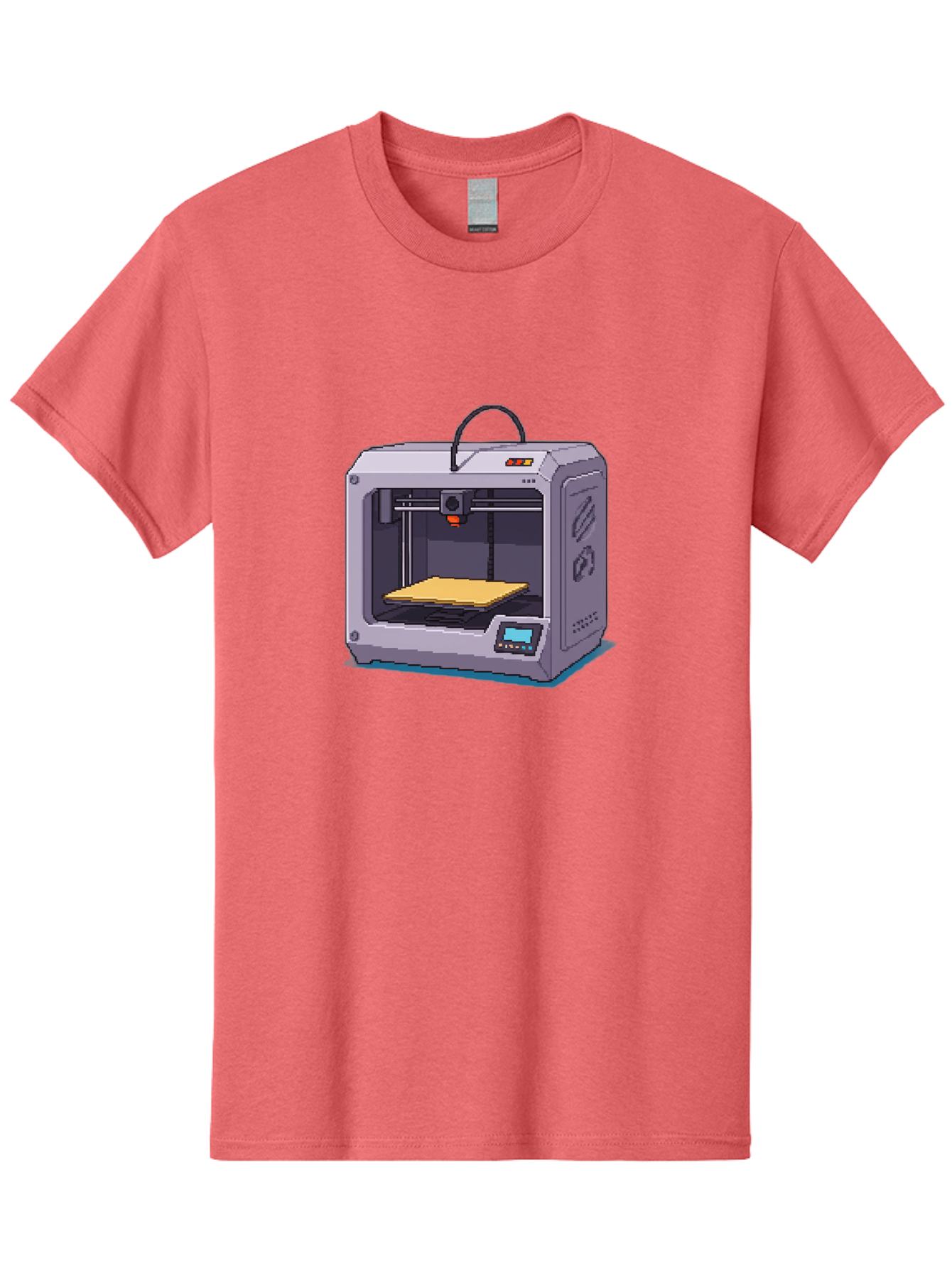 3D-Printer-7 Men'S Graphic Tee, 100% Cotton, Comfortable Casual Summer Wear, Machine Washable, 3D Printing Technology, Additive Manufacturing, Digital Fabrication, Rapid Prototyping, Layered Printing, Futuristic Innovation Baa041