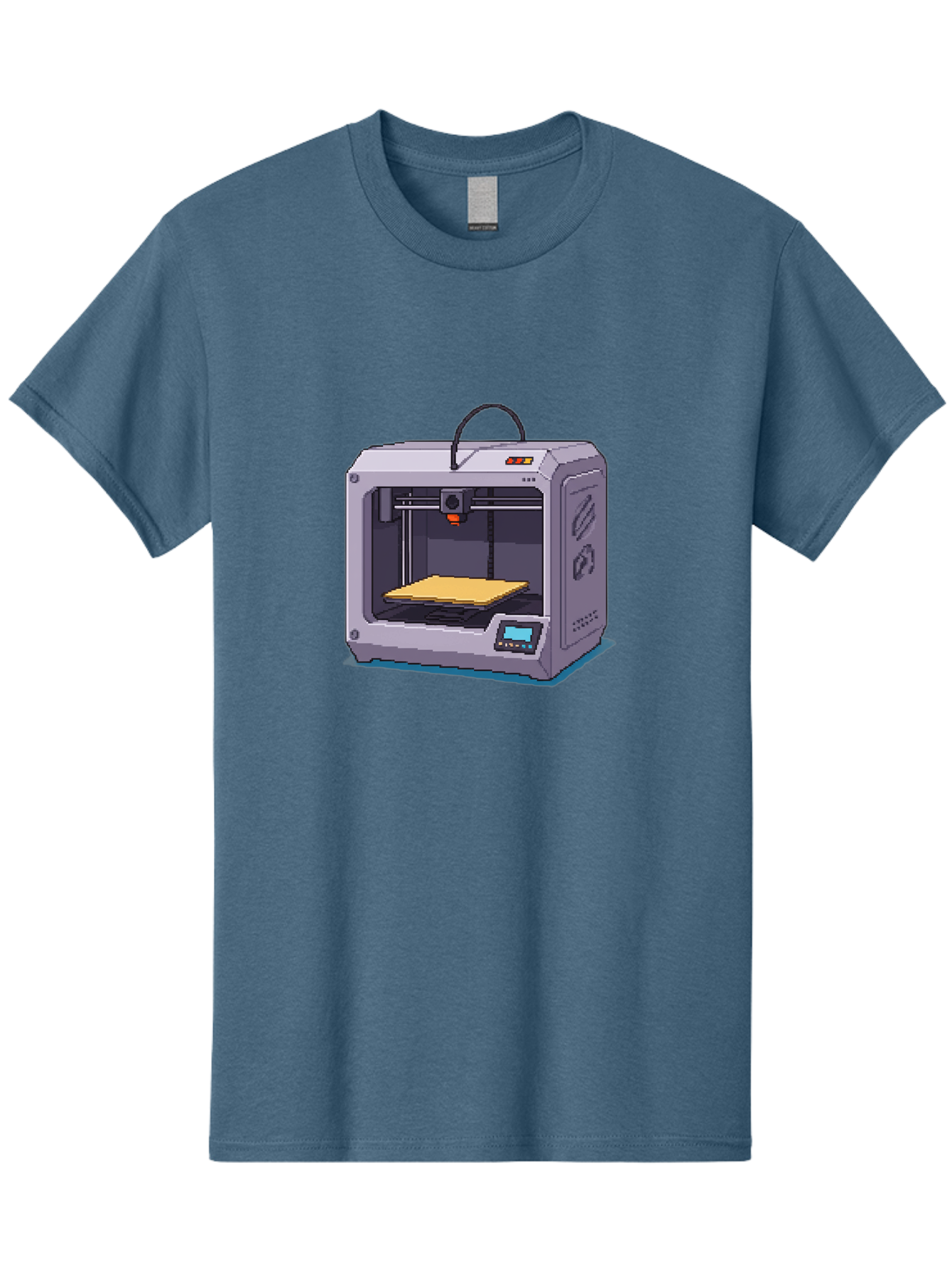 3D-Printer-7 Men'S Graphic Tee, 100% Cotton, Comfortable Casual Summer Wear, Machine Washable, 3D Printing Technology, Additive Manufacturing, Digital Fabrication, Rapid Prototyping, Layered Printing, Futuristic Innovation Baa041