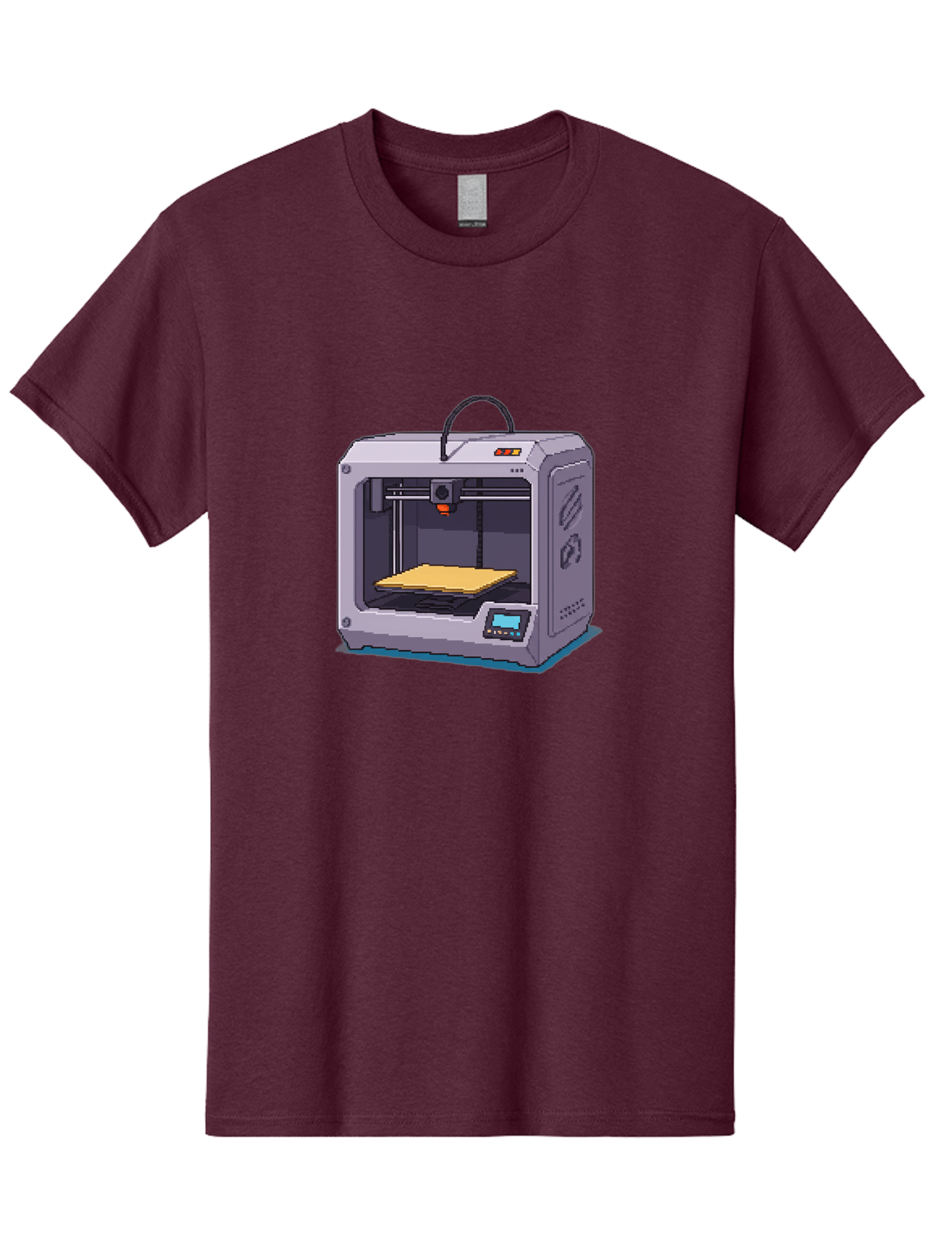 3D-Printer-7 Men'S Graphic Tee, 100% Cotton, Comfortable Casual Summer Wear, Machine Washable, 3D Printing Technology, Additive Manufacturing, Digital Fabrication, Rapid Prototyping, Layered Printing, Futuristic Innovation Baa041