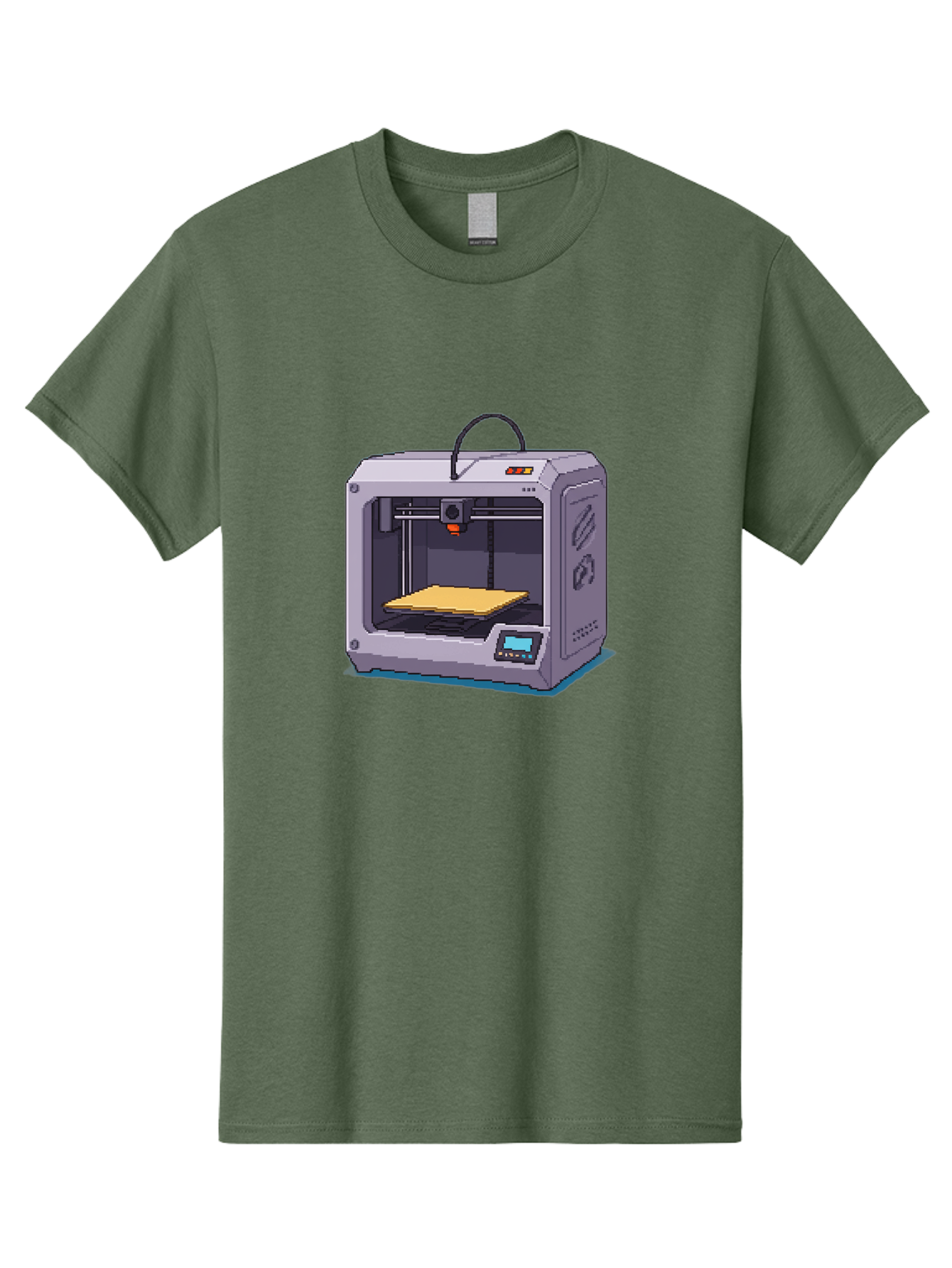 3D-Printer-7 Men'S Graphic Tee, 100% Cotton, Comfortable Casual Summer Wear, Machine Washable, 3D Printing Technology, Additive Manufacturing, Digital Fabrication, Rapid Prototyping, Layered Printing, Futuristic Innovation Baa041