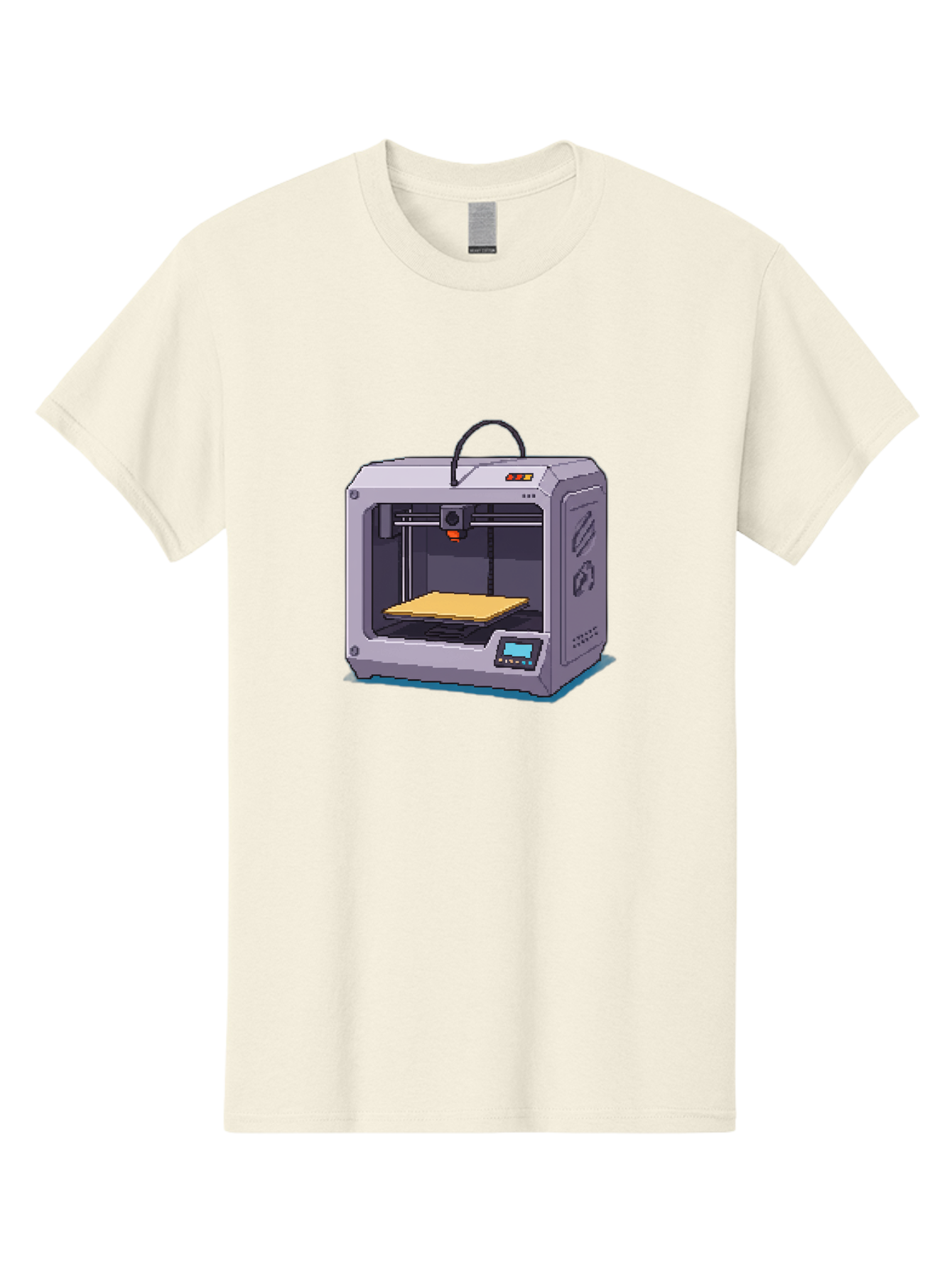 3D-Printer-7 Men'S Graphic Tee, 100% Cotton, Comfortable Casual Summer Wear, Machine Washable, 3D Printing Technology, Additive Manufacturing, Digital Fabrication, Rapid Prototyping, Layered Printing, Futuristic Innovation Baa041