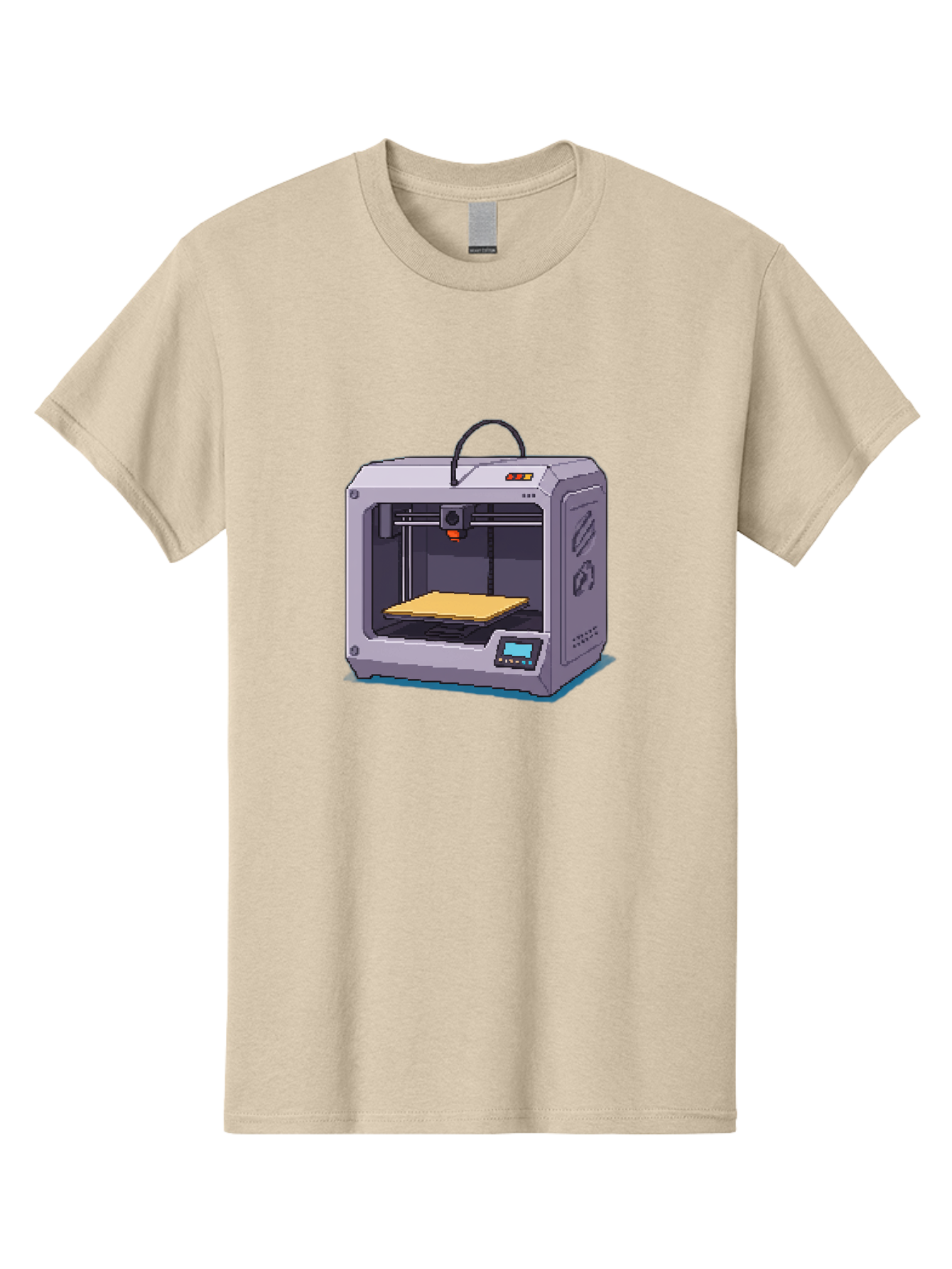 3D-Printer-7 Men'S Graphic Tee, 100% Cotton, Comfortable Casual Summer Wear, Machine Washable, 3D Printing Technology, Additive Manufacturing, Digital Fabrication, Rapid Prototyping, Layered Printing, Futuristic Innovation Baa041