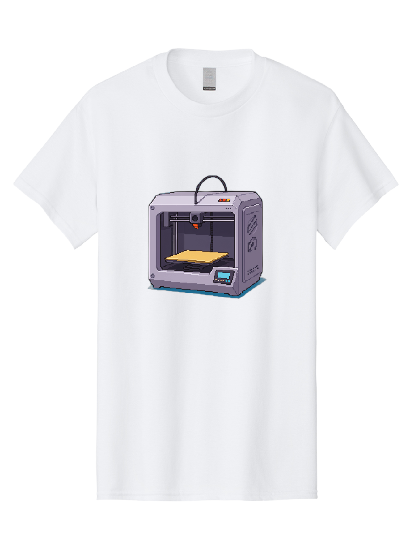 3D-Printer-7 Men'S Graphic Tee, 100% Cotton, Comfortable Casual Summer Wear, Machine Washable, 3D Printing Technology, Additive Manufacturing, Digital Fabrication, Rapid Prototyping, Layered Printing, Futuristic Innovation Baa041