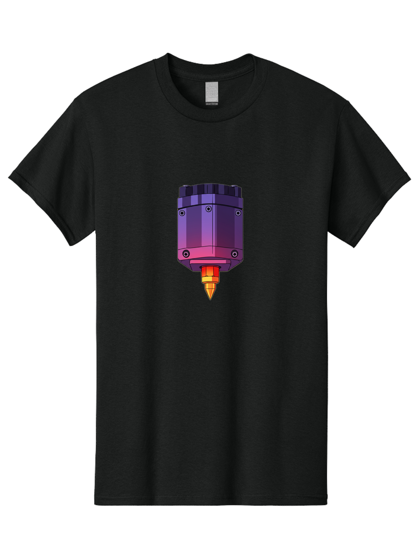 3D-Printer-Hotend-1 Men'S Graphic Tee, 100% Cotton, Comfortable Casual Summer Wear, Machine Washable, 3D Printing Technology, 3D Printer Extruder, Printer Head, Additive Manufacturing, 3D Modeling, Digital Fabrication, Rapid Prototyping Baa044