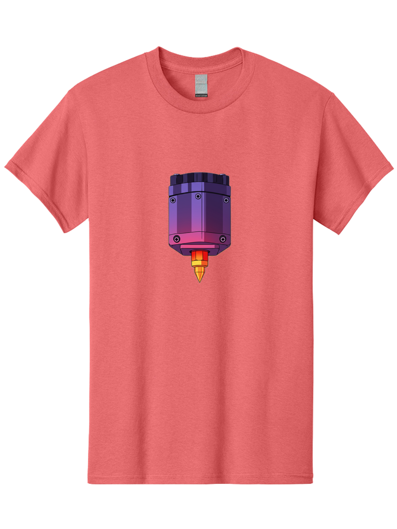 3D-Printer-Hotend-1 Men'S Graphic Tee, 100% Cotton, Comfortable Casual Summer Wear, Machine Washable, 3D Printing Technology, 3D Printer Extruder, Printer Head, Additive Manufacturing, 3D Modeling, Digital Fabrication, Rapid Prototyping Baa044