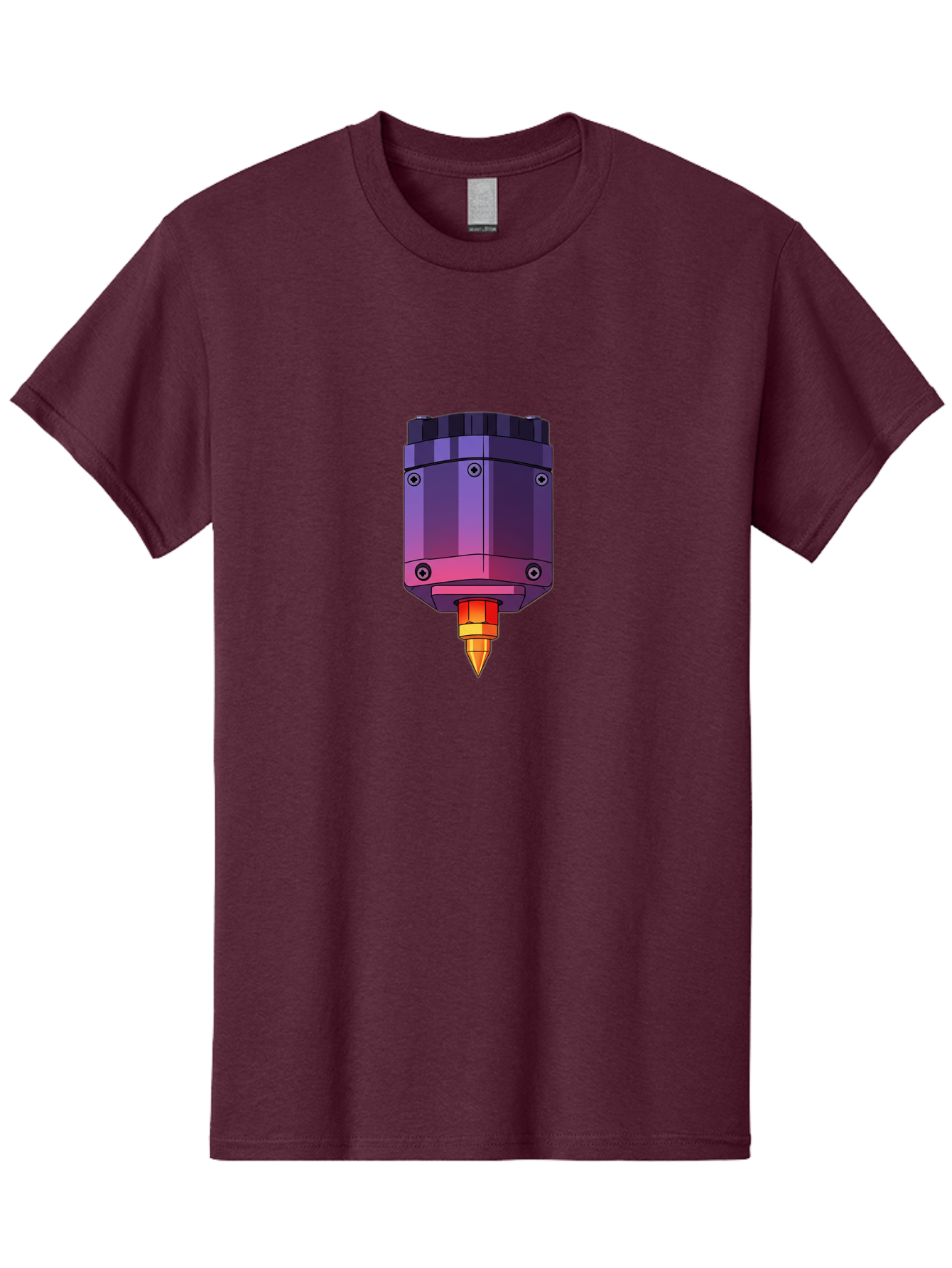3D-Printer-Hotend-1 Men'S Graphic Tee, 100% Cotton, Comfortable Casual Summer Wear, Machine Washable, 3D Printing Technology, 3D Printer Extruder, Printer Head, Additive Manufacturing, 3D Modeling, Digital Fabrication, Rapid Prototyping Baa044