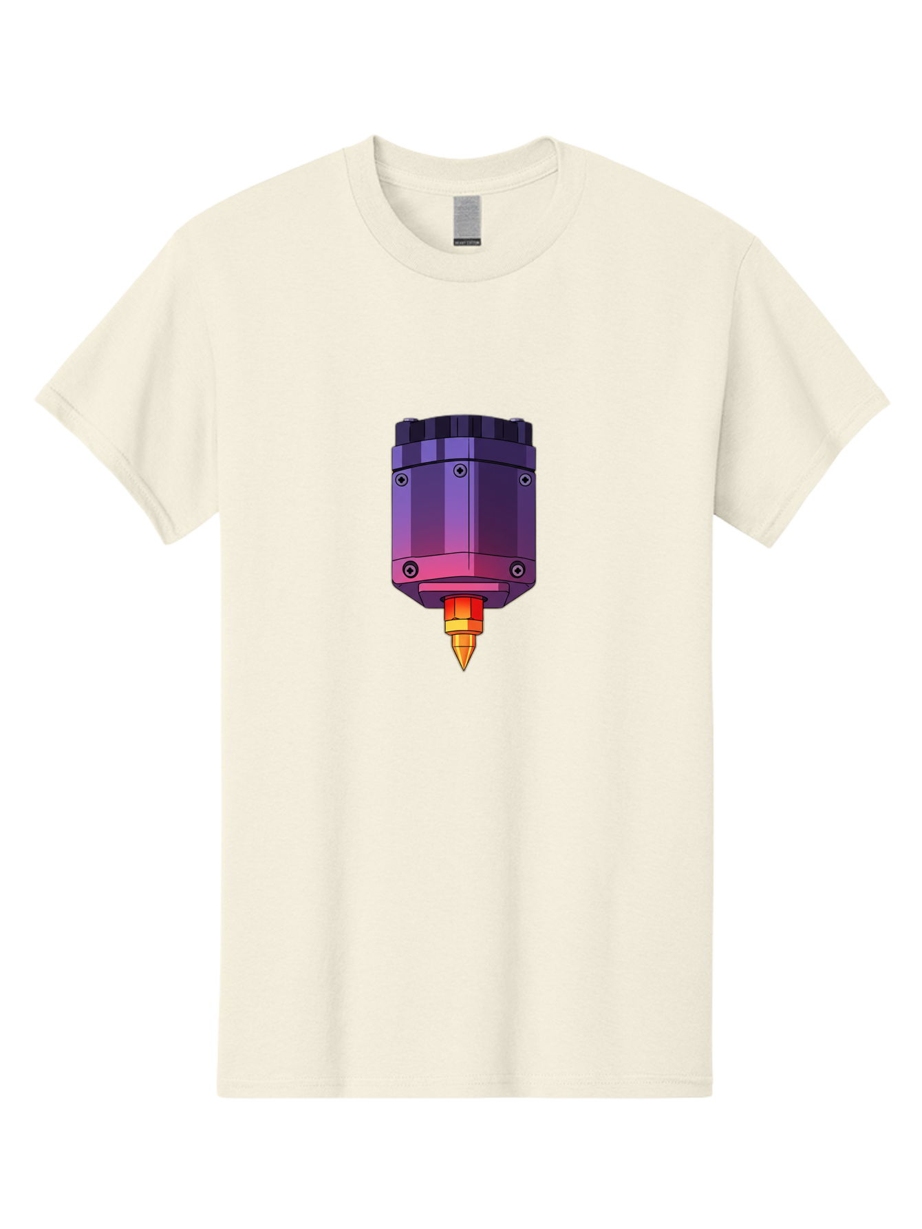 3D-Printer-Hotend-1 Men'S Graphic Tee, 100% Cotton, Comfortable Casual Summer Wear, Machine Washable, 3D Printing Technology, 3D Printer Extruder, Printer Head, Additive Manufacturing, 3D Modeling, Digital Fabrication, Rapid Prototyping Baa044