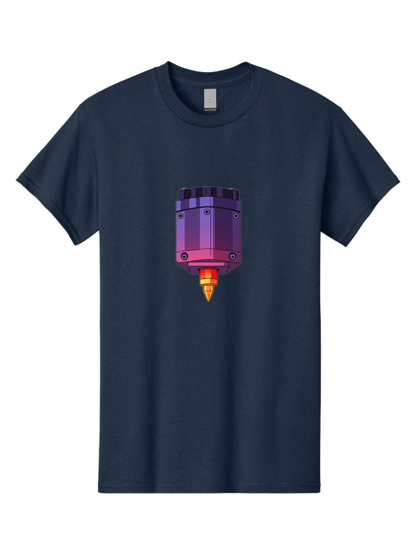 3D-Printer-Hotend-1 Men'S Graphic Tee, 100% Cotton, Comfortable Casual Summer Wear, Machine Washable, 3D Printing Technology, 3D Printer Extruder, Printer Head, Additive Manufacturing, 3D Modeling, Digital Fabrication, Rapid Prototyping Baa044