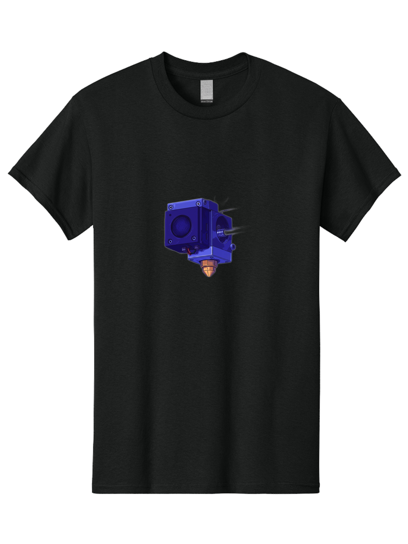 3D-Printer-Nozzle Men'S Graphic Tee, 100% Cotton, Comfortable Casual Summer Wear, Machine Washable, 3D Printing Technology, Extruder Head, 3D Modeling, Additive Manufacturing, Digital Fabrication, Rapid Prototyping, Innovative Design Baa046