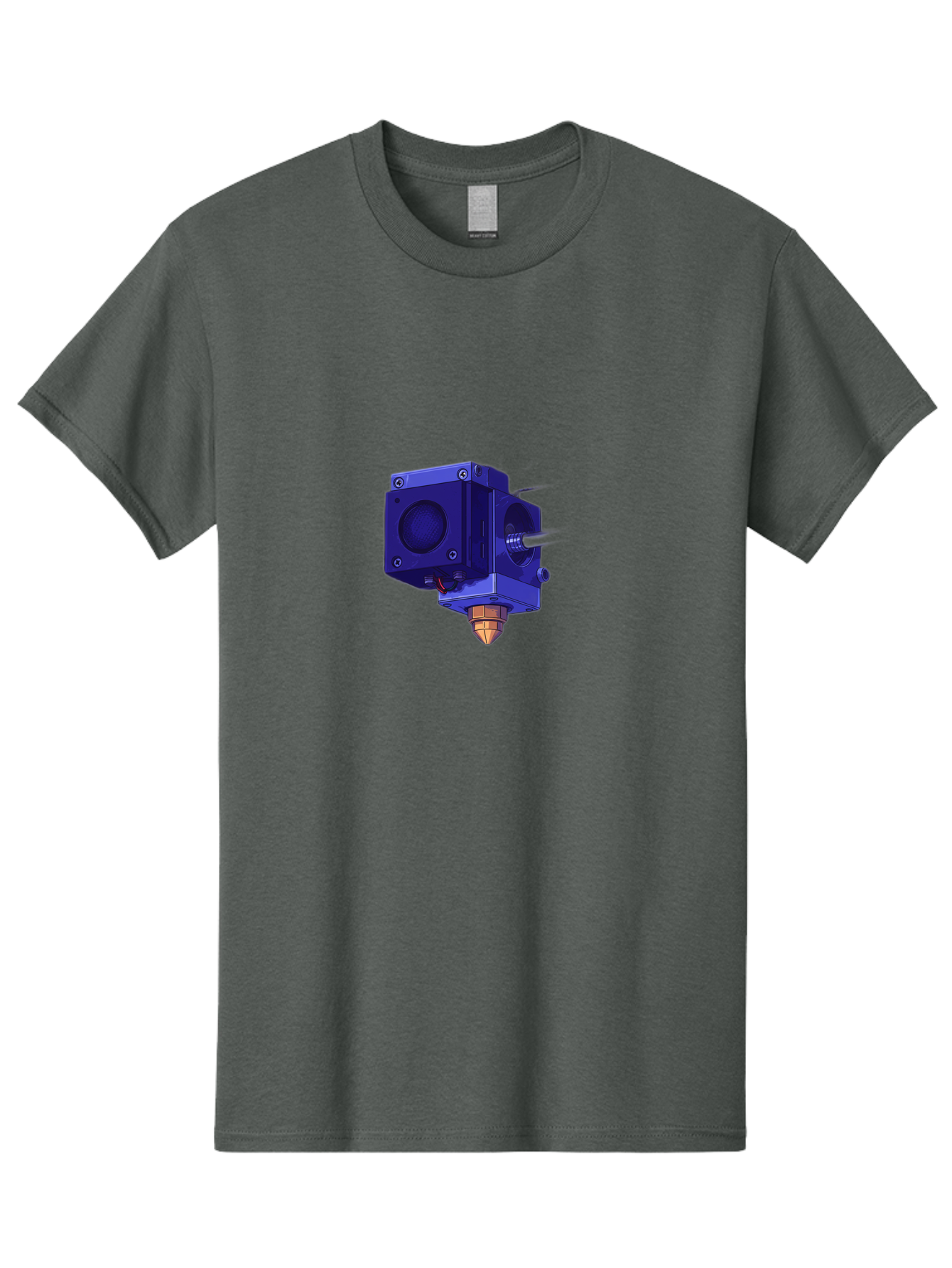 3D-Printer-Nozzle Men'S Graphic Tee, 100% Cotton, Comfortable Casual Summer Wear, Machine Washable, 3D Printing Technology, Extruder Head, 3D Modeling, Additive Manufacturing, Digital Fabrication, Rapid Prototyping, Innovative Design Baa046