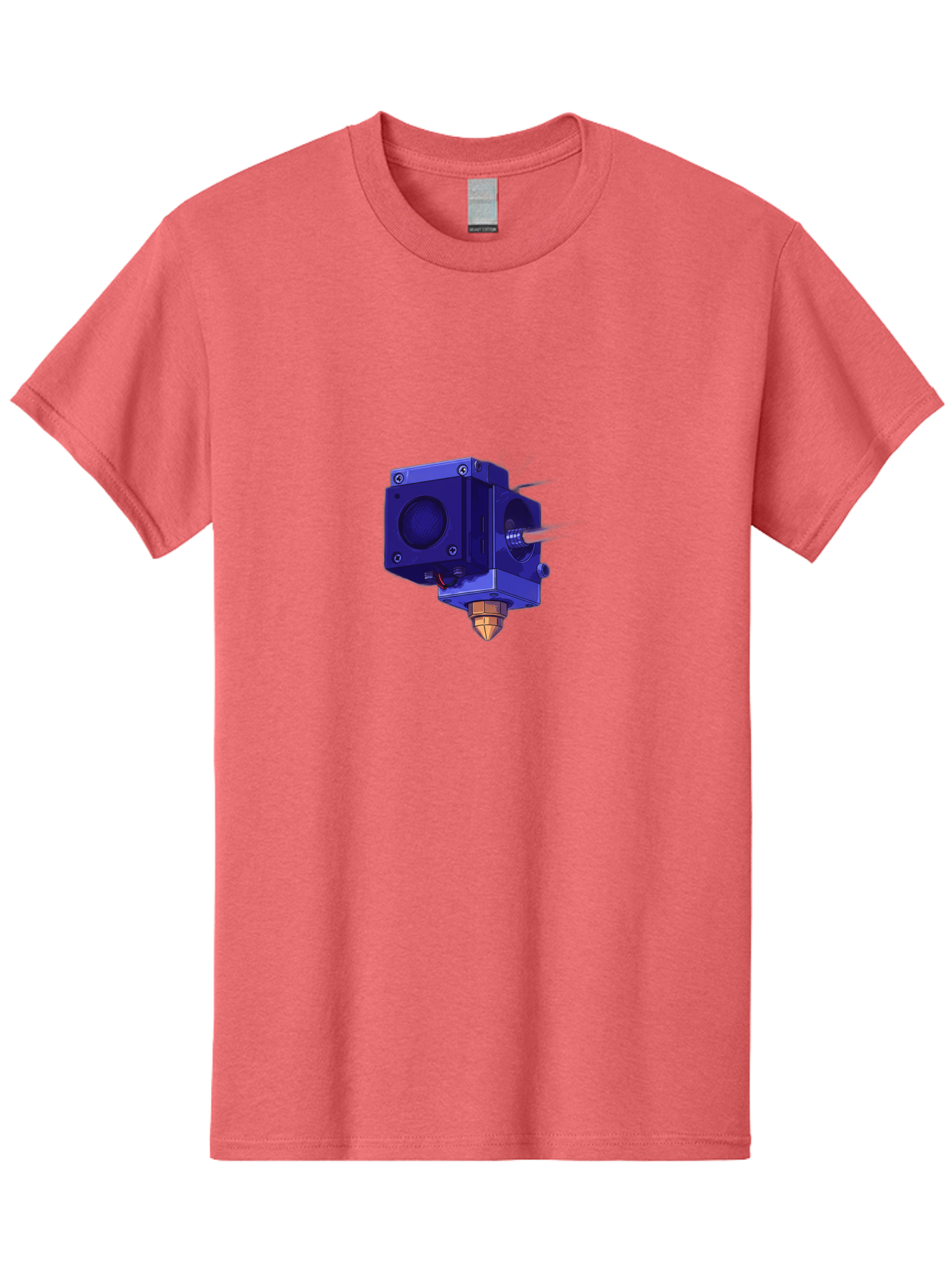 3D-Printer-Nozzle Men'S Graphic Tee, 100% Cotton, Comfortable Casual Summer Wear, Machine Washable, 3D Printing Technology, Extruder Head, 3D Modeling, Additive Manufacturing, Digital Fabrication, Rapid Prototyping, Innovative Design Baa046