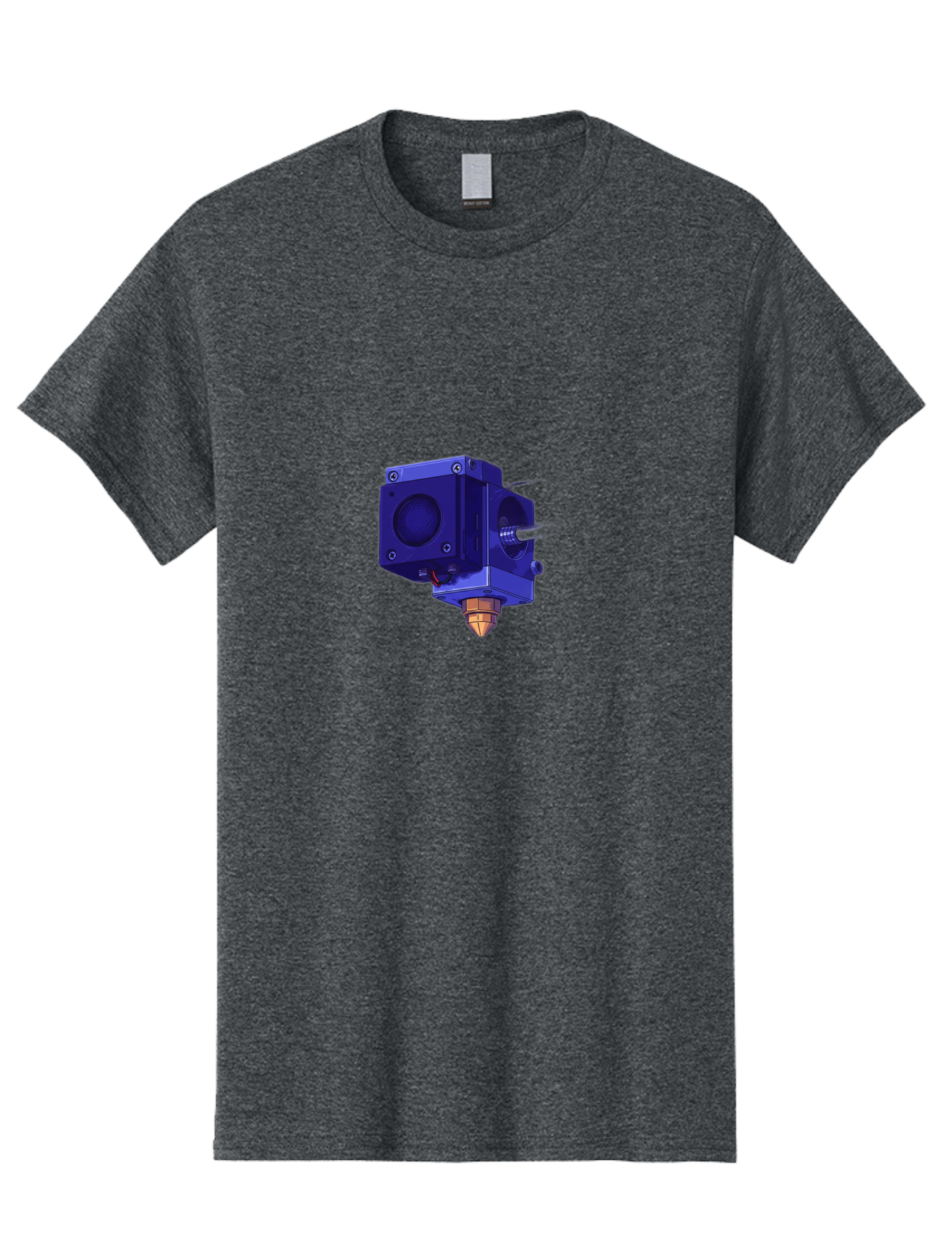 3D-Printer-Nozzle Men'S Graphic Tee, 100% Cotton, Comfortable Casual Summer Wear, Machine Washable, 3D Printing Technology, Extruder Head, 3D Modeling, Additive Manufacturing, Digital Fabrication, Rapid Prototyping, Innovative Design Baa046
