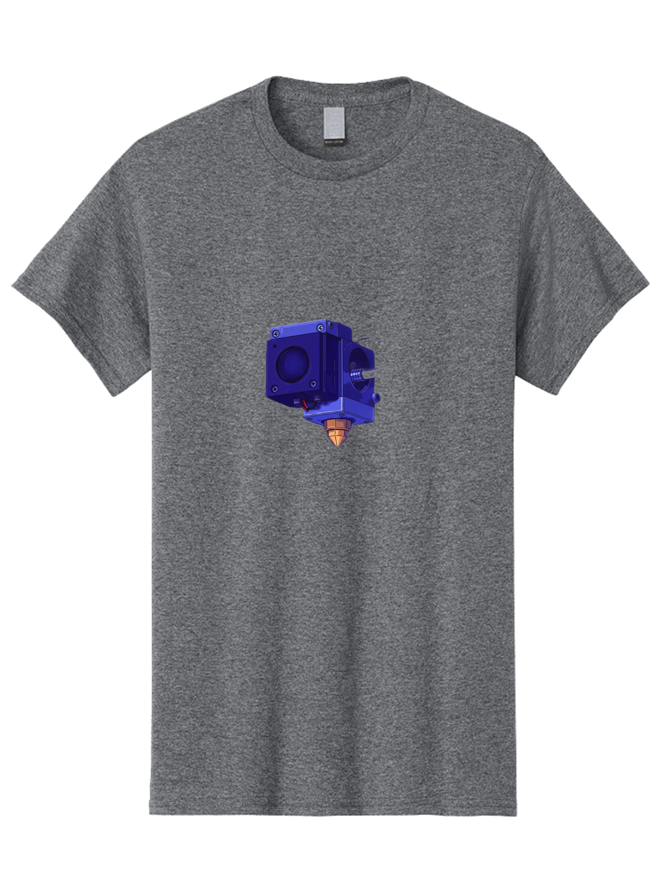 3D-Printer-Nozzle Men'S Graphic Tee, 100% Cotton, Comfortable Casual Summer Wear, Machine Washable, 3D Printing Technology, Extruder Head, 3D Modeling, Additive Manufacturing, Digital Fabrication, Rapid Prototyping, Innovative Design Baa046