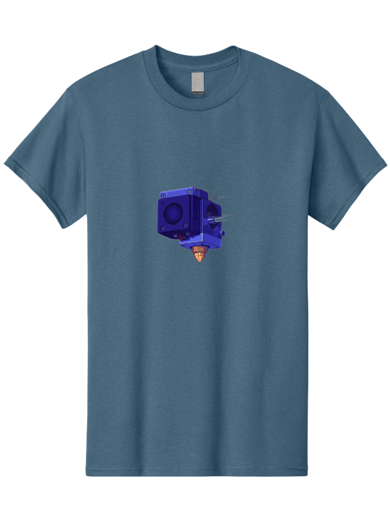 3D-Printer-Nozzle Men'S Graphic Tee, 100% Cotton, Comfortable Casual Summer Wear, Machine Washable, 3D Printing Technology, Extruder Head, 3D Modeling, Additive Manufacturing, Digital Fabrication, Rapid Prototyping, Innovative Design Baa046