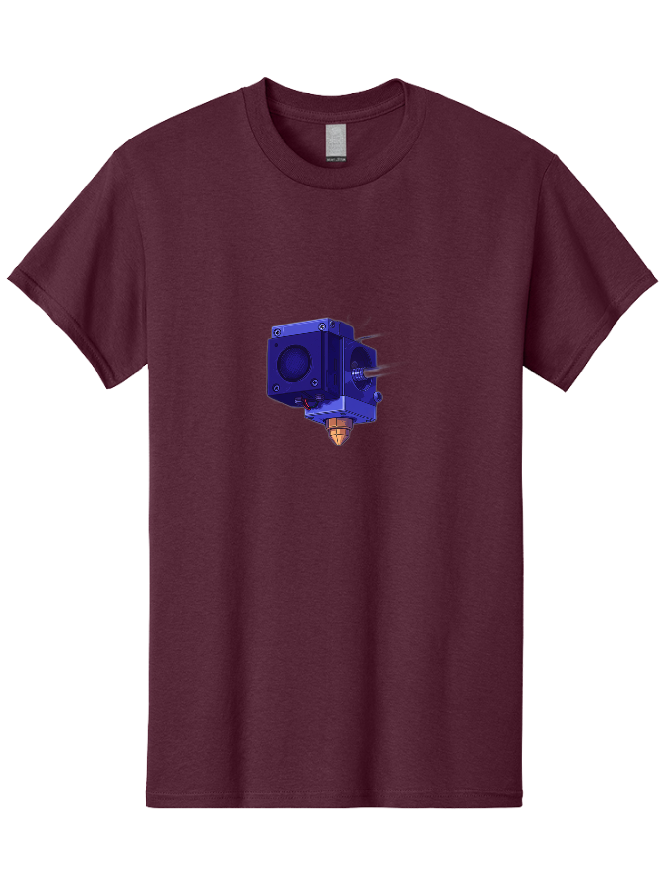 3D-Printer-Nozzle Men'S Graphic Tee, 100% Cotton, Comfortable Casual Summer Wear, Machine Washable, 3D Printing Technology, Extruder Head, 3D Modeling, Additive Manufacturing, Digital Fabrication, Rapid Prototyping, Innovative Design Baa046