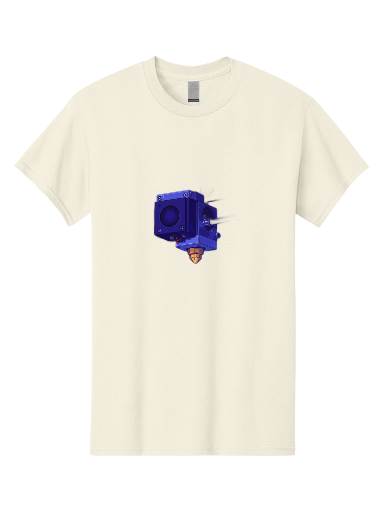 3D-Printer-Nozzle Men'S Graphic Tee, 100% Cotton, Comfortable Casual Summer Wear, Machine Washable, 3D Printing Technology, Extruder Head, 3D Modeling, Additive Manufacturing, Digital Fabrication, Rapid Prototyping, Innovative Design Baa046
