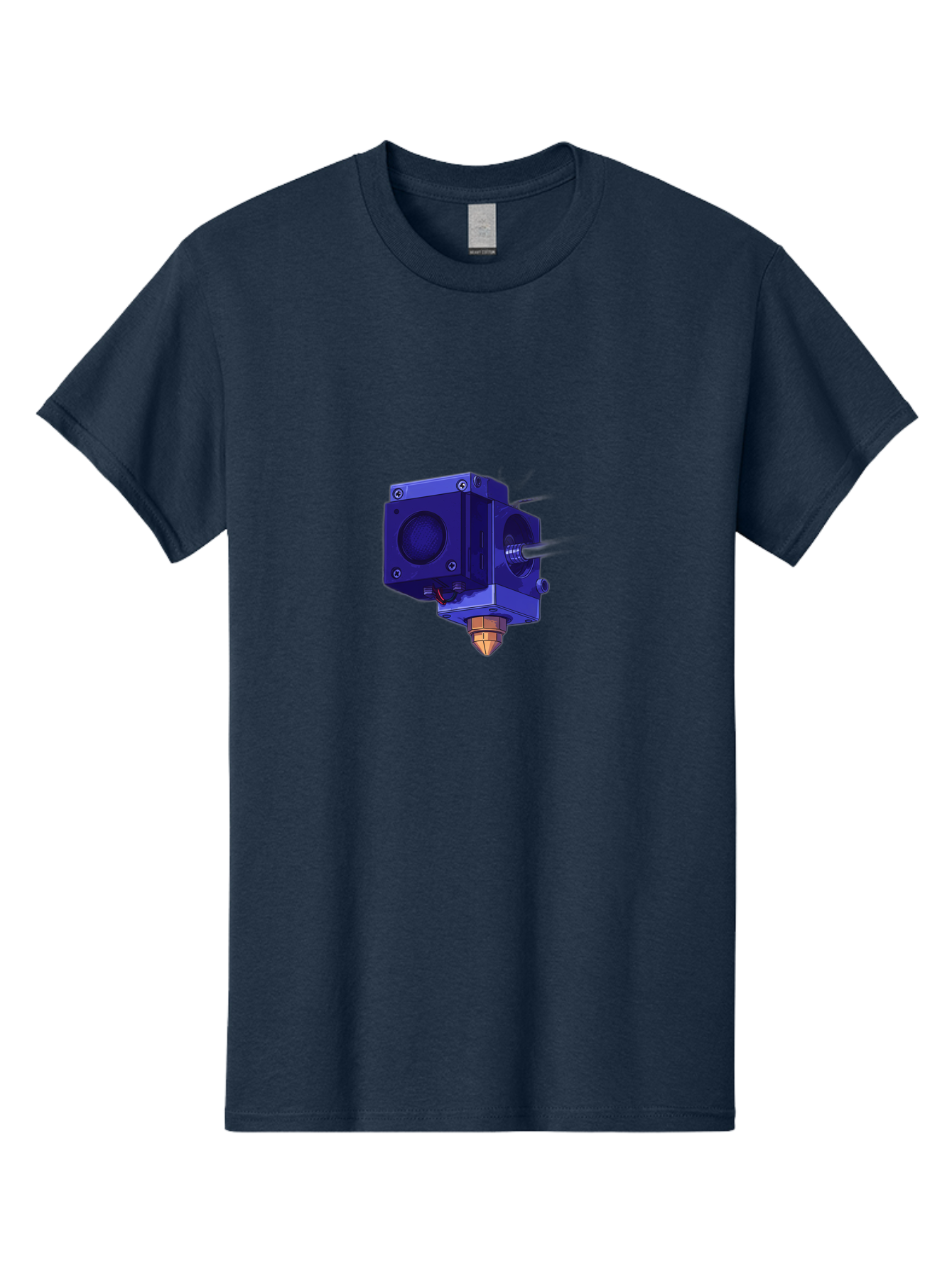 3D-Printer-Nozzle Men'S Graphic Tee, 100% Cotton, Comfortable Casual Summer Wear, Machine Washable, 3D Printing Technology, Extruder Head, 3D Modeling, Additive Manufacturing, Digital Fabrication, Rapid Prototyping, Innovative Design Baa046