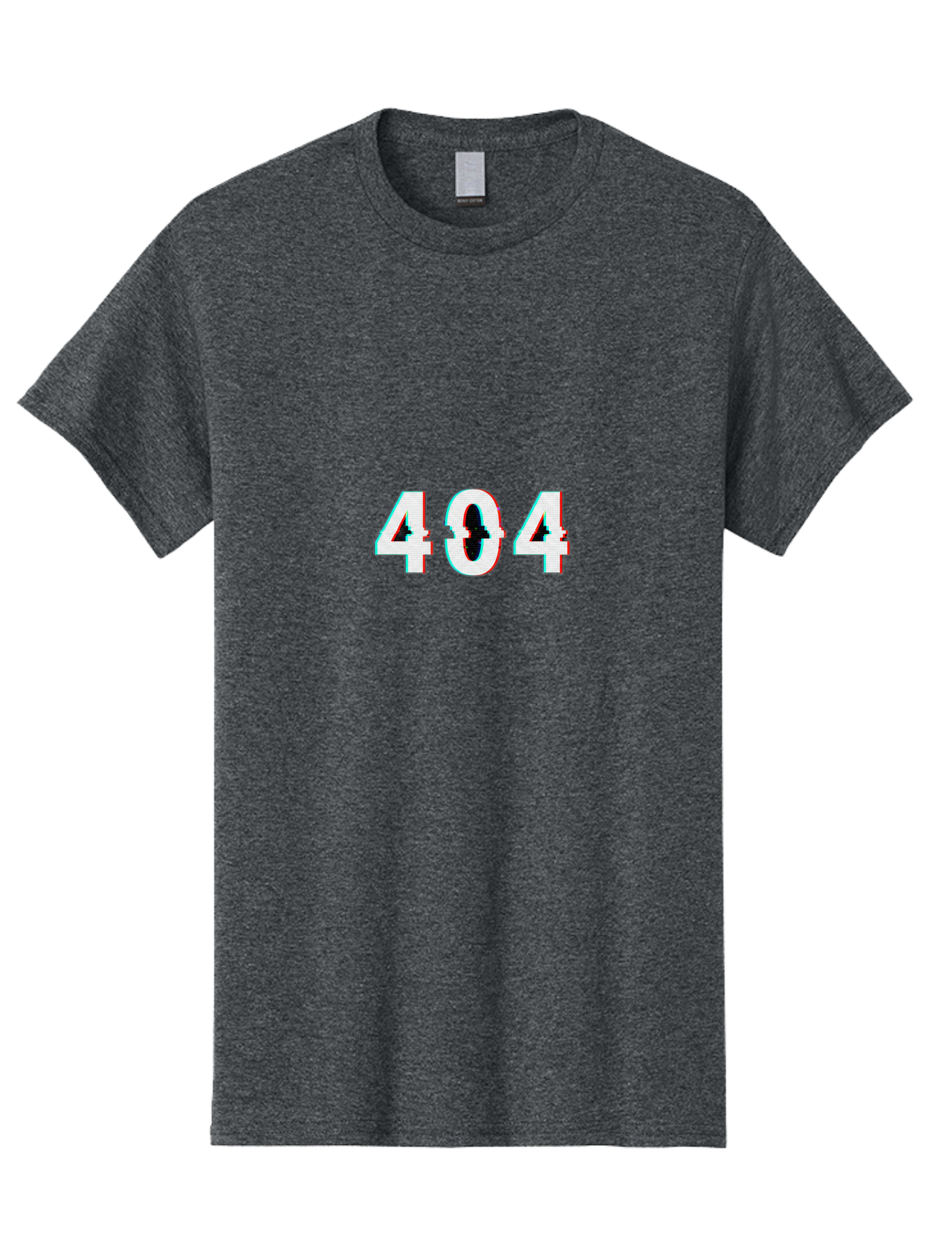 404-1 Men'S Graphic Tee, 100% Cotton, Comfortable Casual Summer Wear, Machine Washable, 404 Error, Glitch Effect, Distorted Text, Error Message, Page Not Found, Website Error, Digital Glitch Baa058