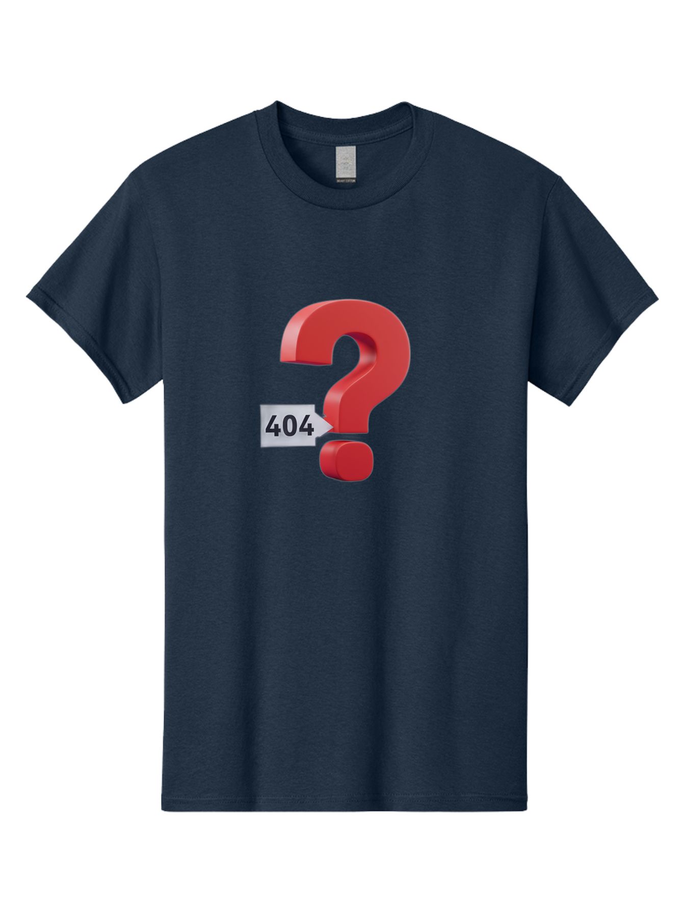 404-2 Men'S Graphic Tee, 100% Cotton, Comfortable Casual Summer Wear, Machine Washable, Error Message, Page Not Found, 404 Number, Question Mark, Digital Glitch, Website Error, Technical Issue, Problem Solving, Troubleshooting Baa059