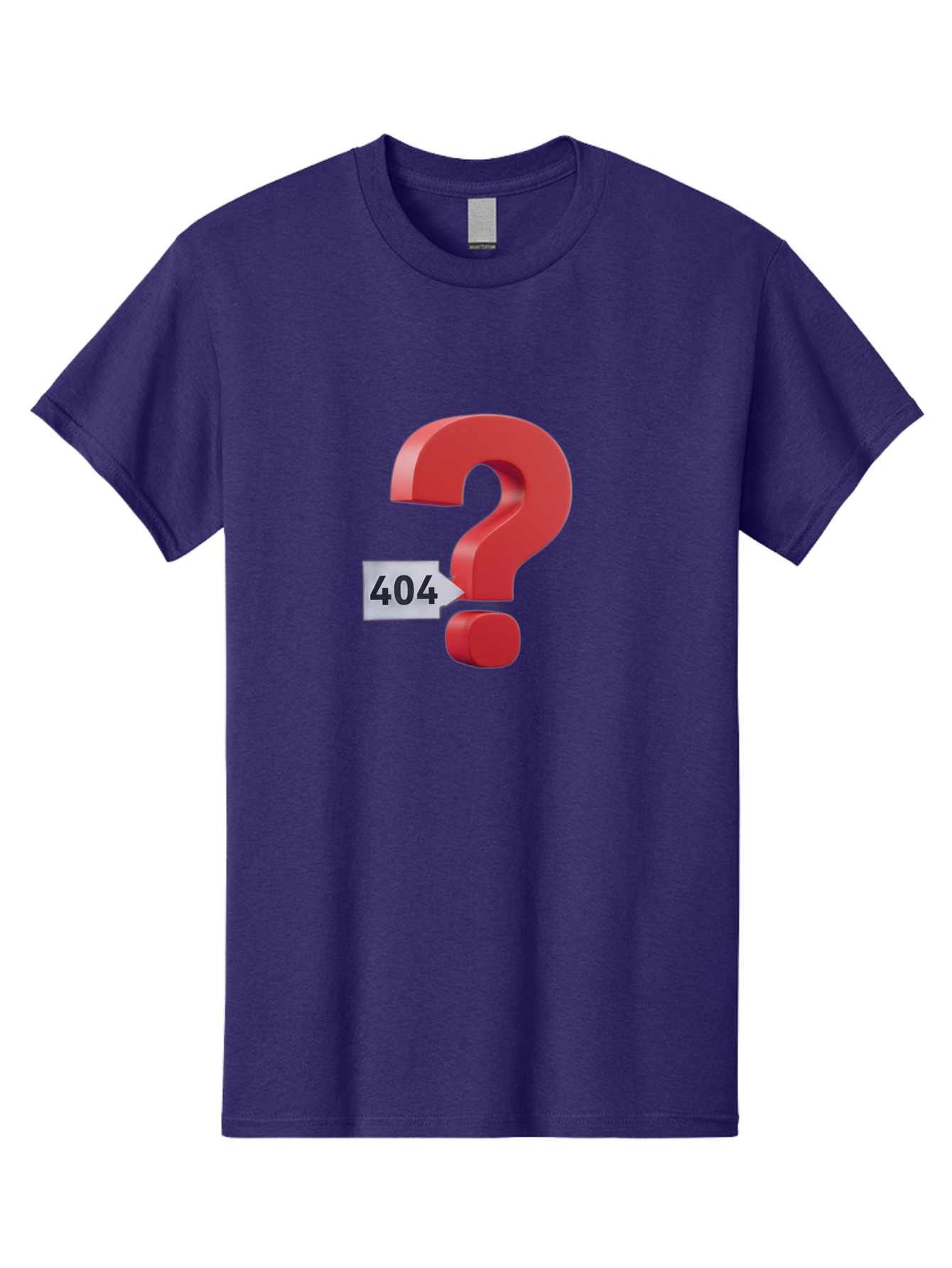 404-2 Men'S Graphic Tee, 100% Cotton, Comfortable Casual Summer Wear, Machine Washable, Error Message, Page Not Found, 404 Number, Question Mark, Digital Glitch, Website Error, Technical Issue, Problem Solving, Troubleshooting Baa059
