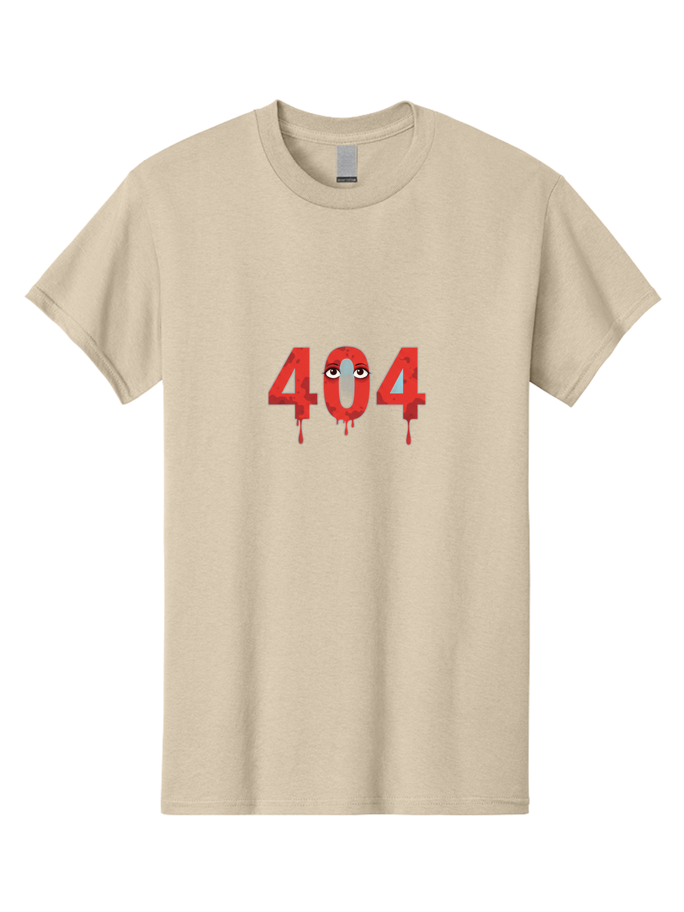 404-9 Men'S Graphic Tee, 100% Cotton, Comfortable Casual Summer Wear, Machine Washable, Error Message, 404 Page Not Found, Creepy Numbers, Dripping Blood, Horror Theme, Eerie Atmosphere, Web Design Element, Glitch Art Baa066