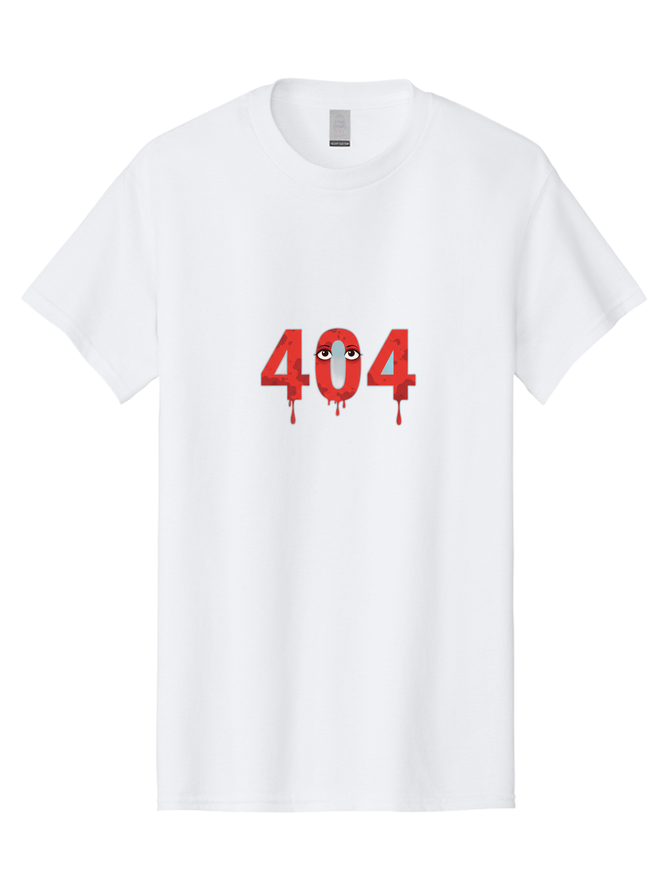 404-9 Men'S Graphic Tee, 100% Cotton, Comfortable Casual Summer Wear, Machine Washable, Error Message, 404 Page Not Found, Creepy Numbers, Dripping Blood, Horror Theme, Eerie Atmosphere, Web Design Element, Glitch Art Baa066